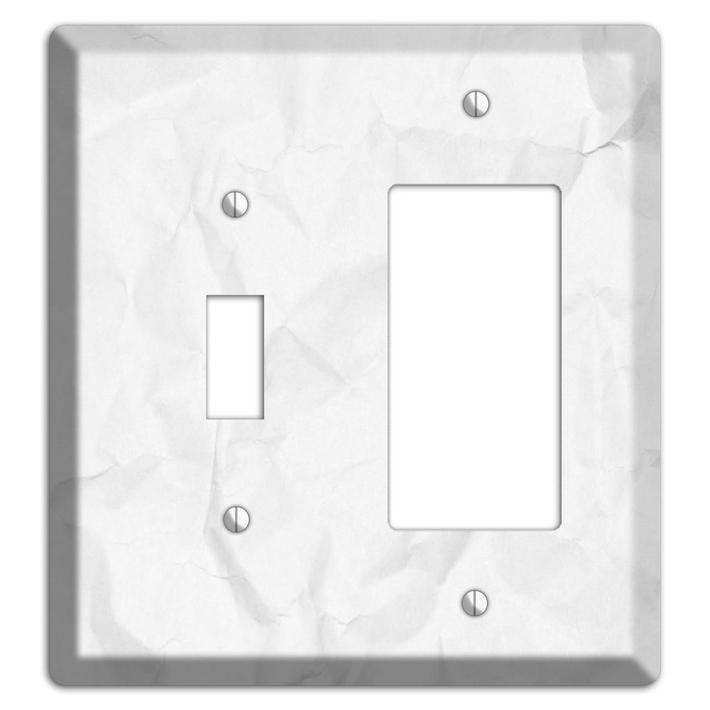 Seashell Crinkled Paper Toggle / Rocker Wallplate