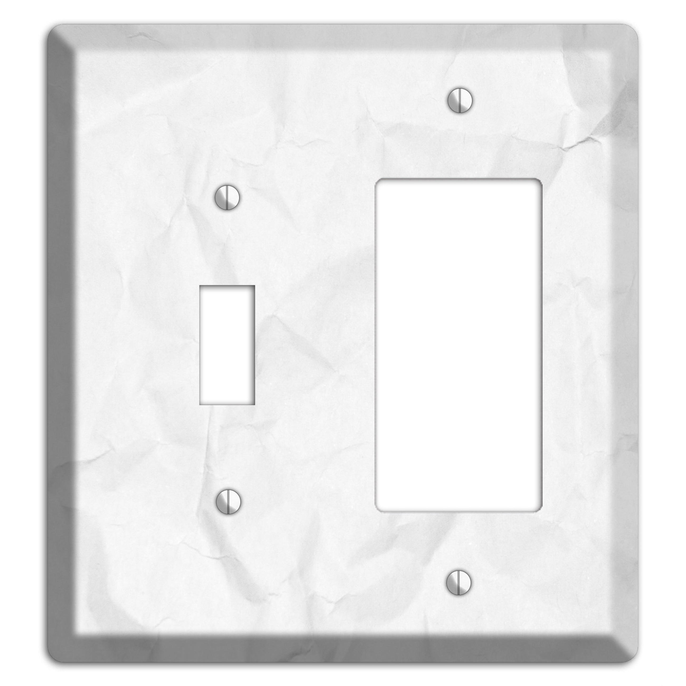 Seashell Crinkled Paper Toggle / Rocker Wallplate