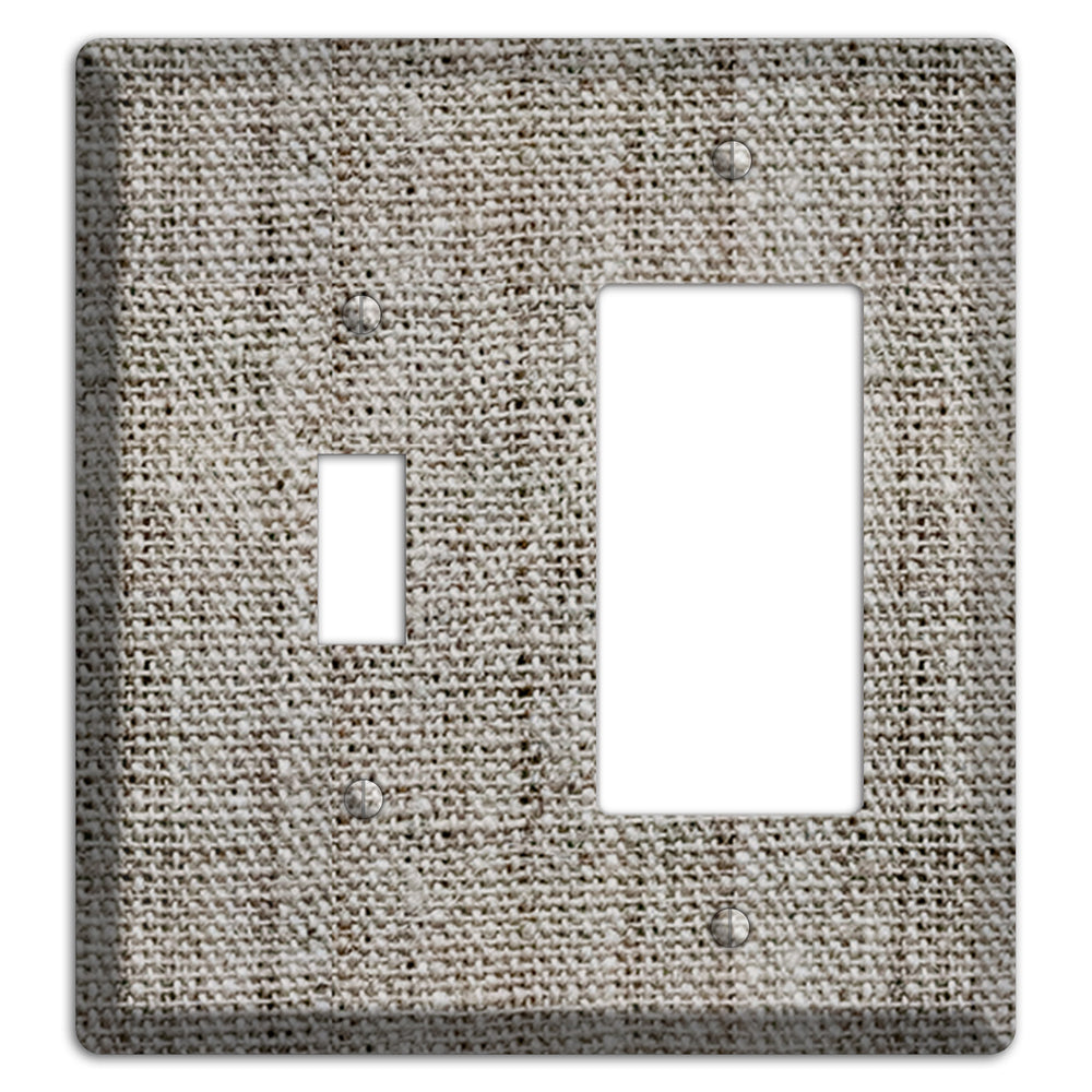 Zorba Burlap Toggle / Rocker Wallplate