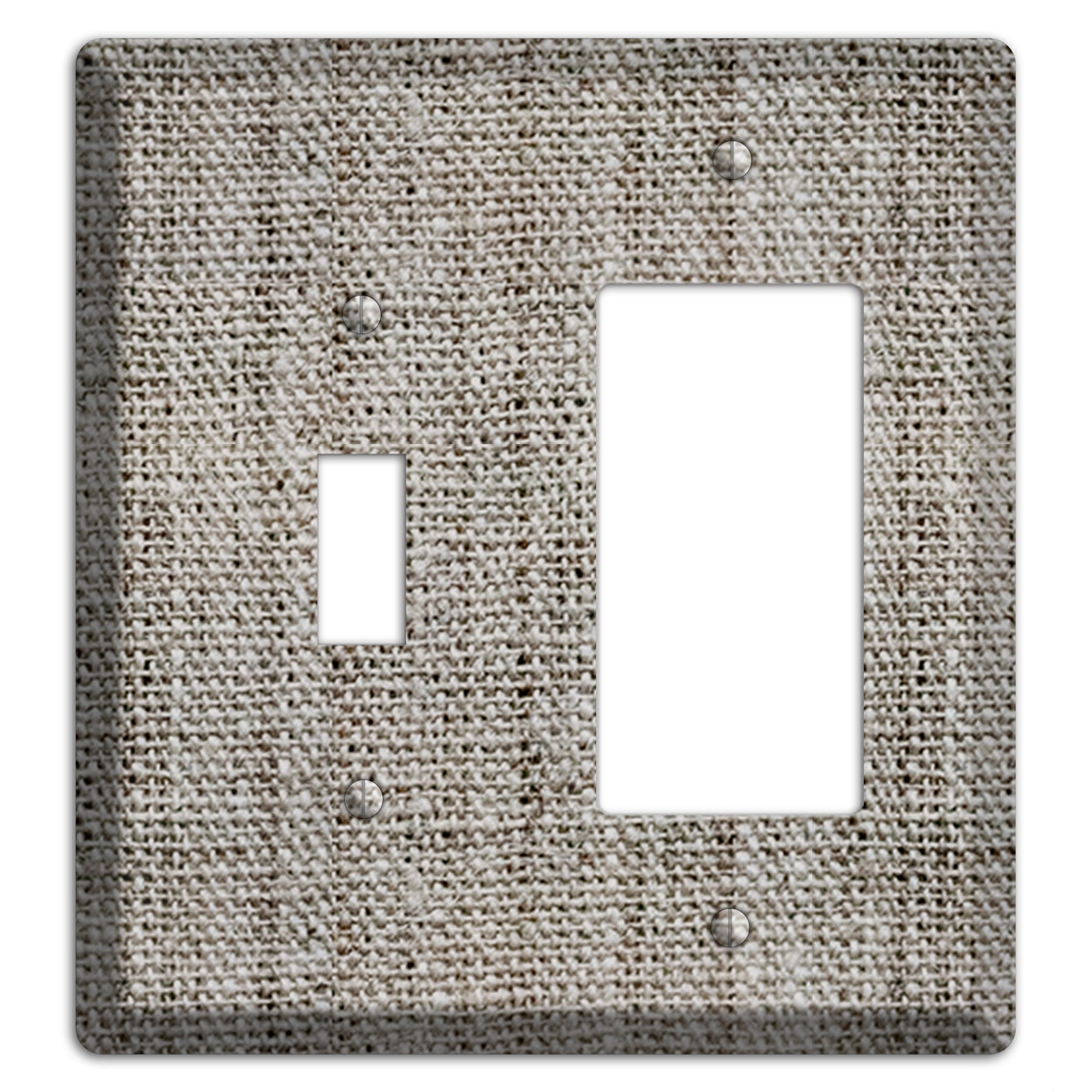 Zorba Burlap Toggle / Rocker Wallplate