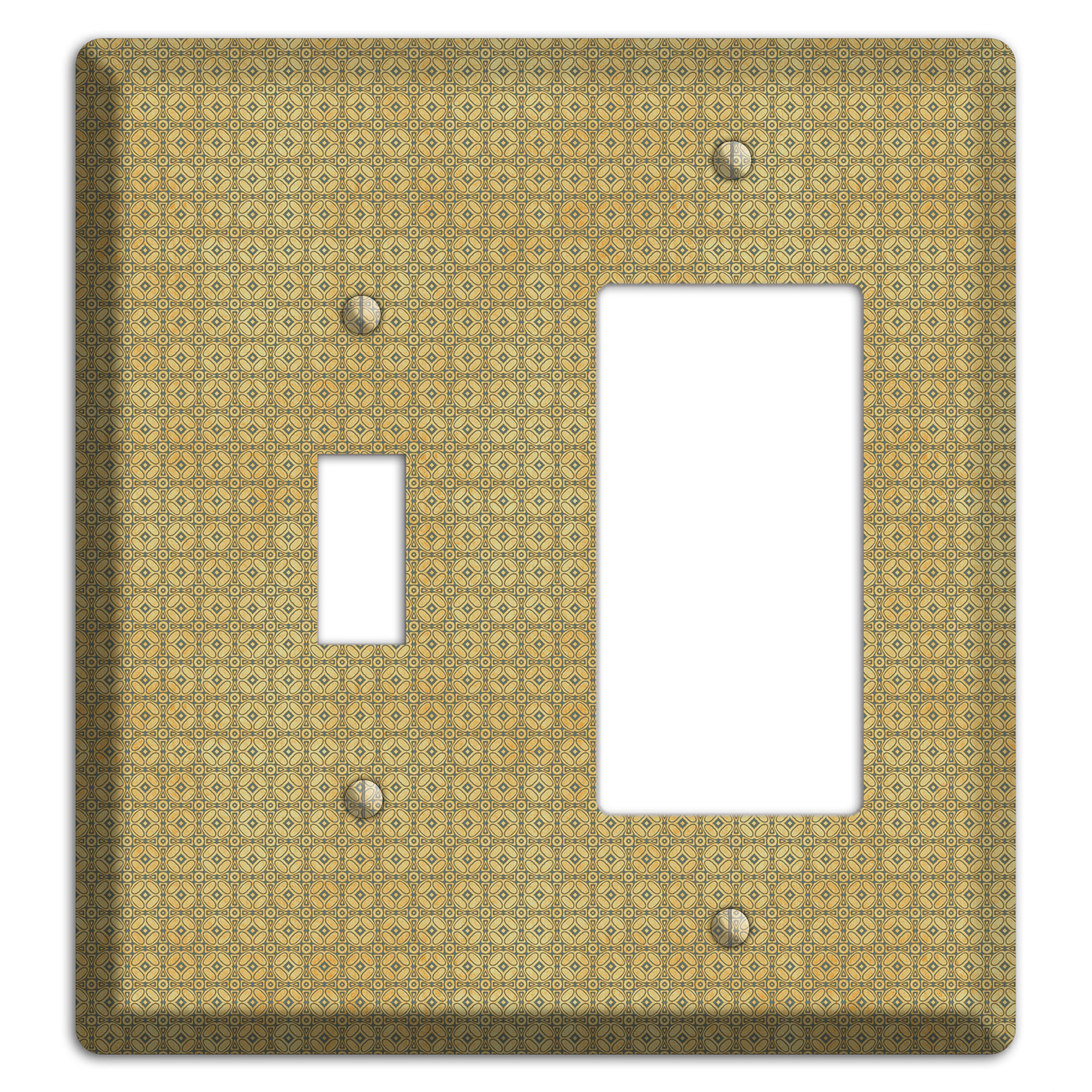 Multi Beige Arabesque Toggle / Rocker Wallplate