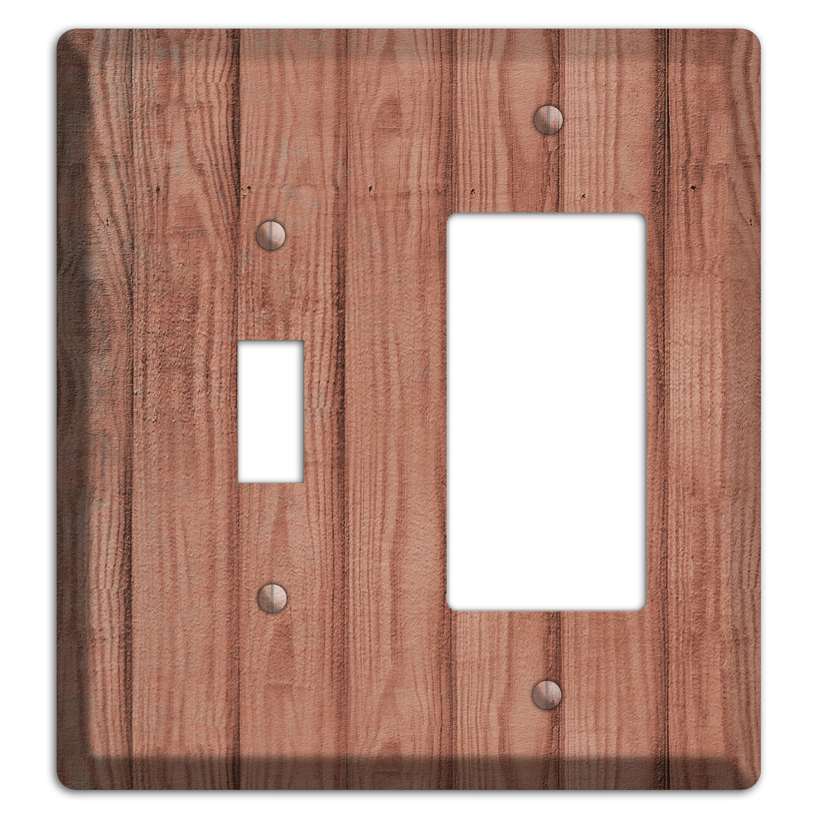 Coral Tree Weathered Wood Toggle / Rocker Wallplate