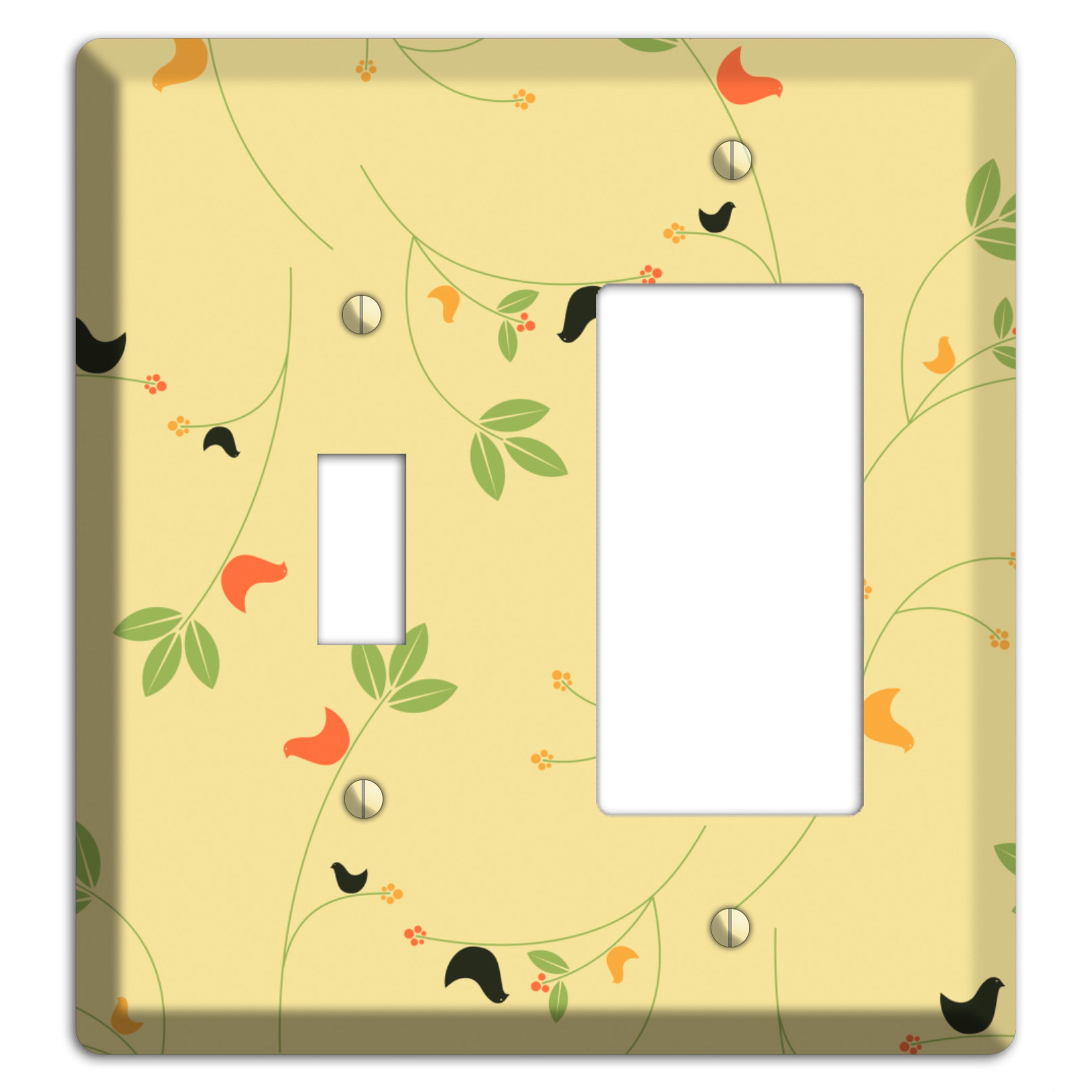 Delicate Yellow Flowers Toggle / Rocker Wallplate