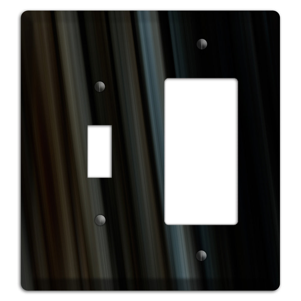 Black Ray of Light Toggle / Rocker Wallplate