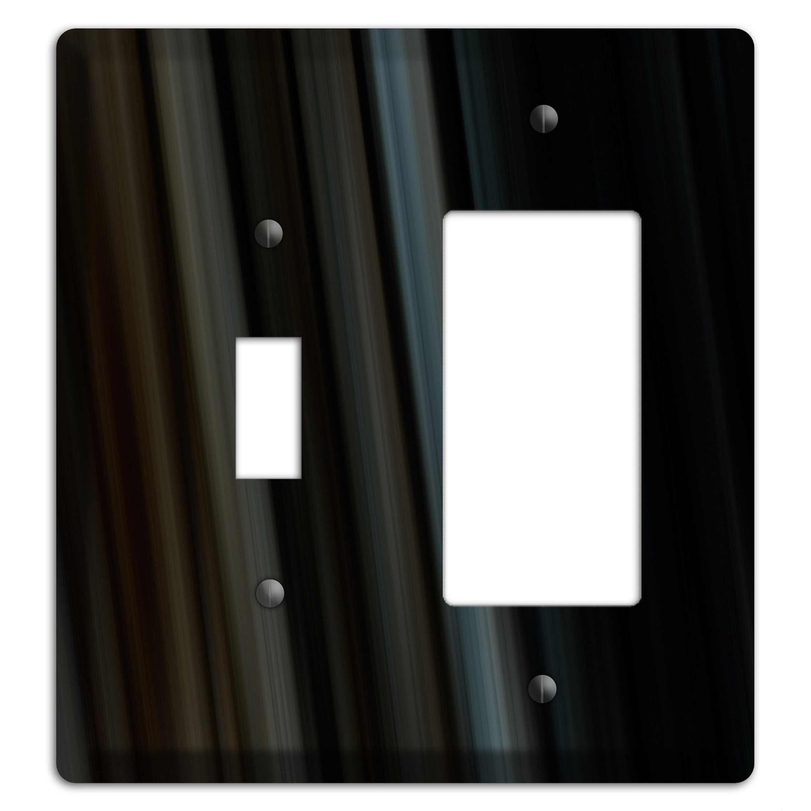Black Ray of Light Toggle / Rocker Wallplate