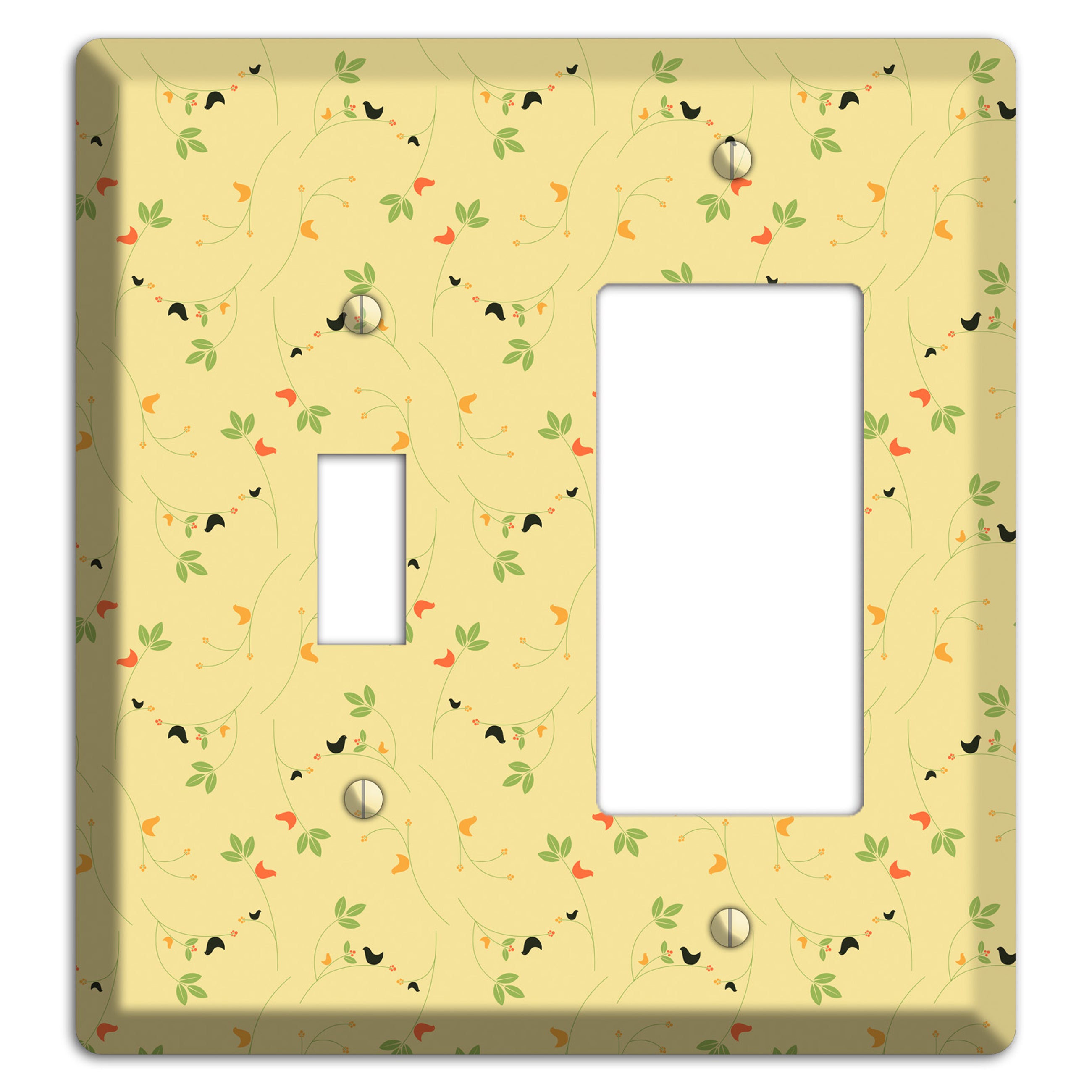 Tiny Yellow Flowers Toggle / Rocker Wallplate
