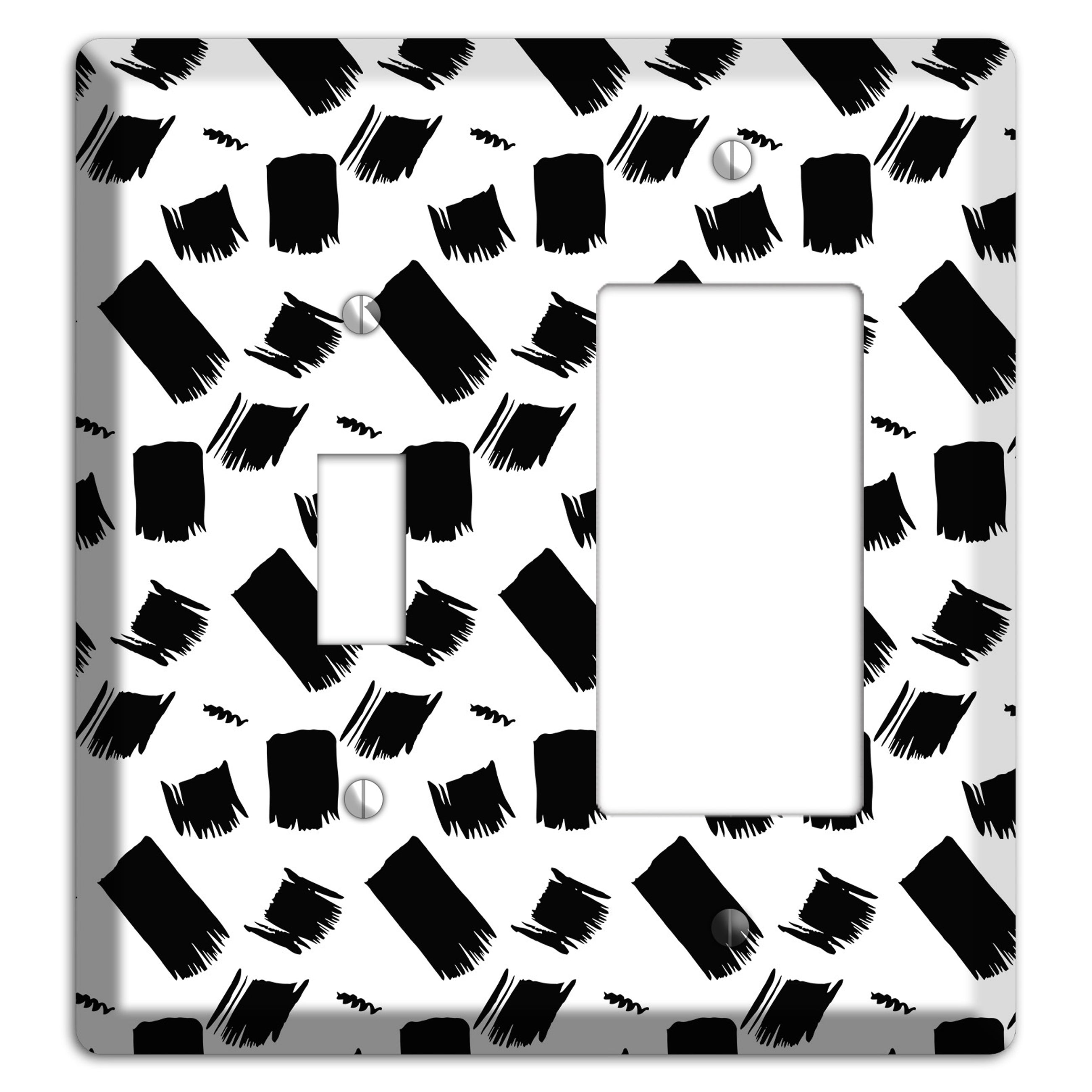Ink Brushstrokes 8 Toggle / Rocker Wallplate