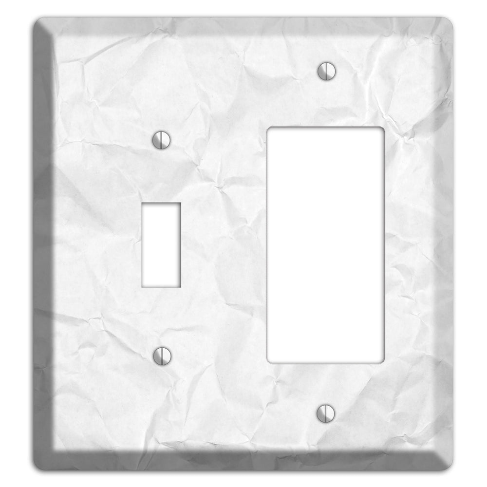 Concrete Crinkled Paper Toggle / Rocker Wallplate