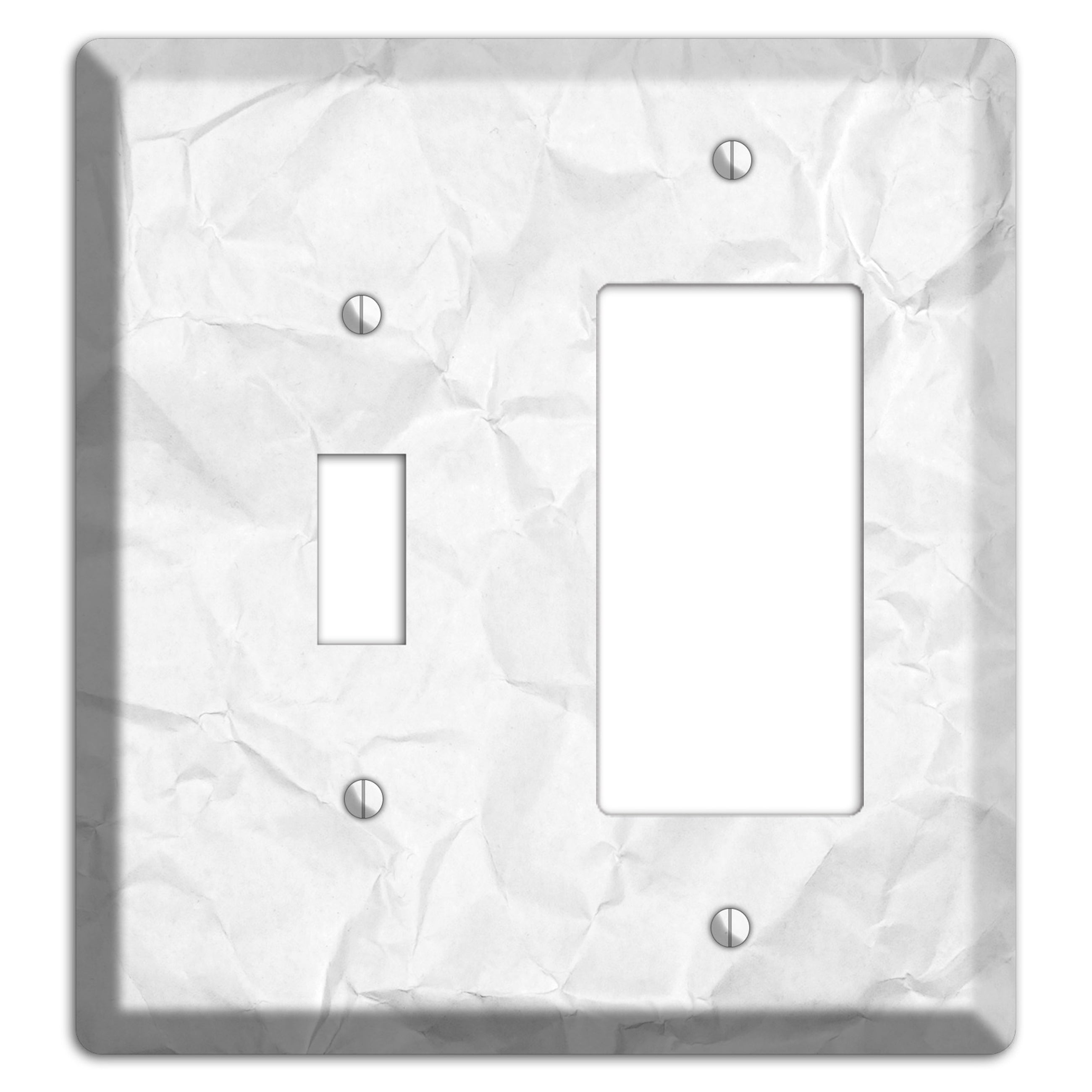 Concrete Crinkled Paper Toggle / Rocker Wallplate