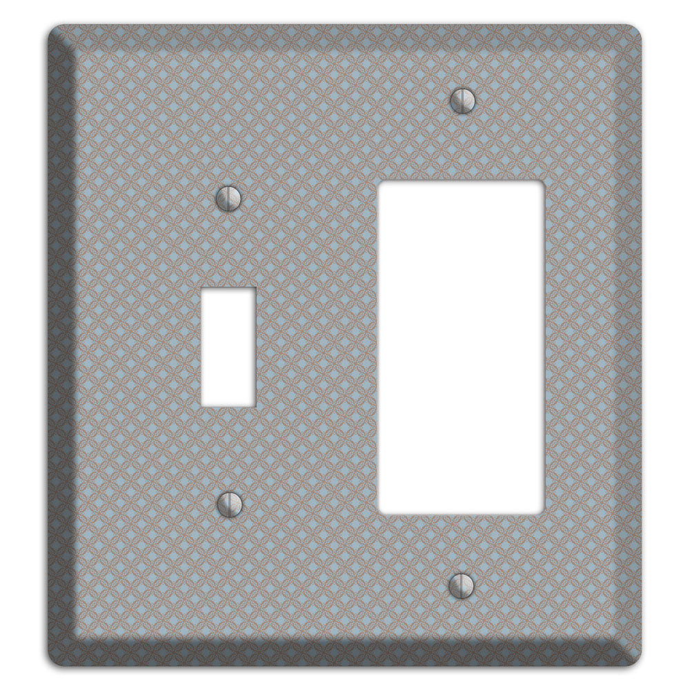 Multi Grey Lattice Toggle / Rocker Wallplate