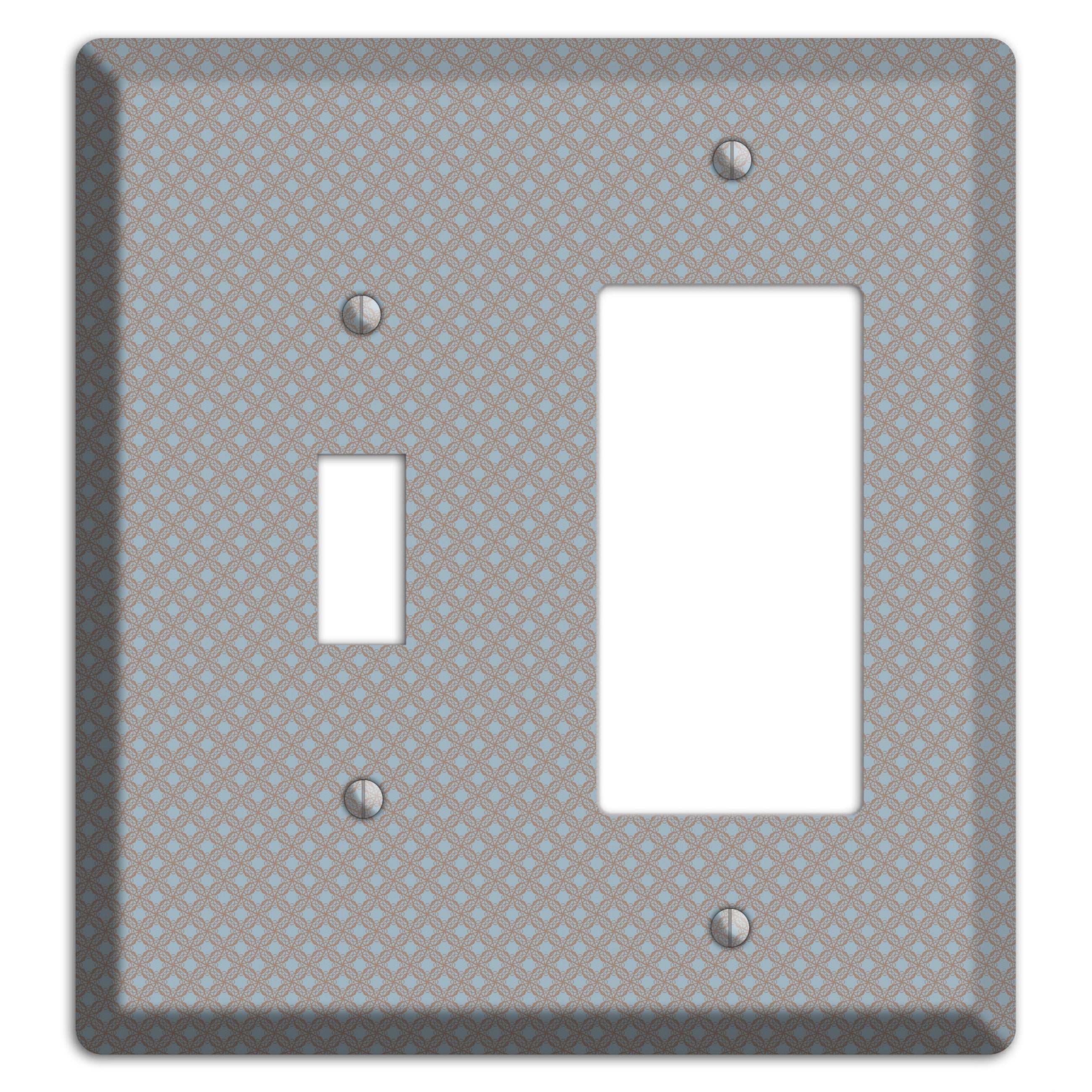 Multi Grey Lattice Toggle / Rocker Wallplate