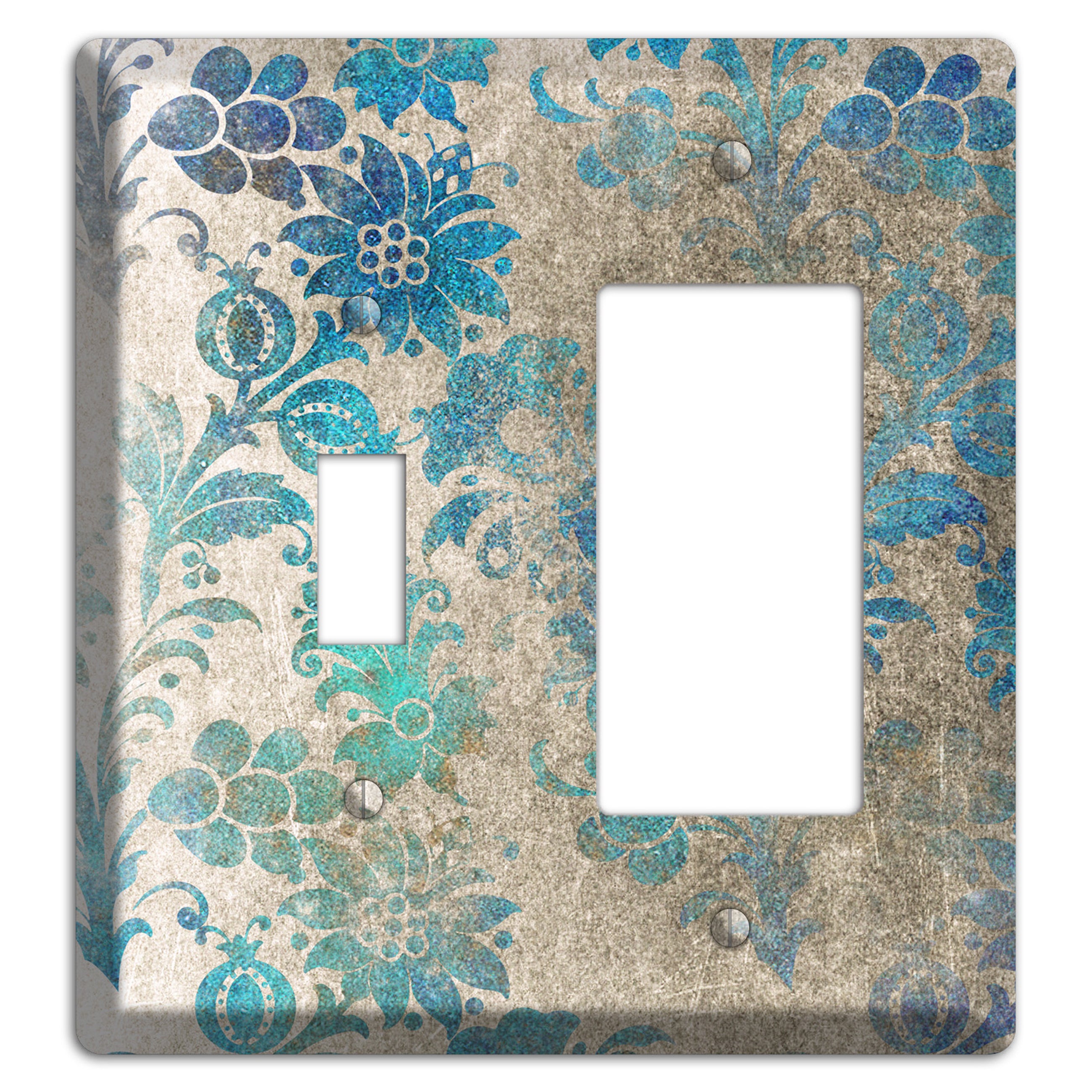 Mantle Whimsical Damask Toggle / Rocker Wallplate