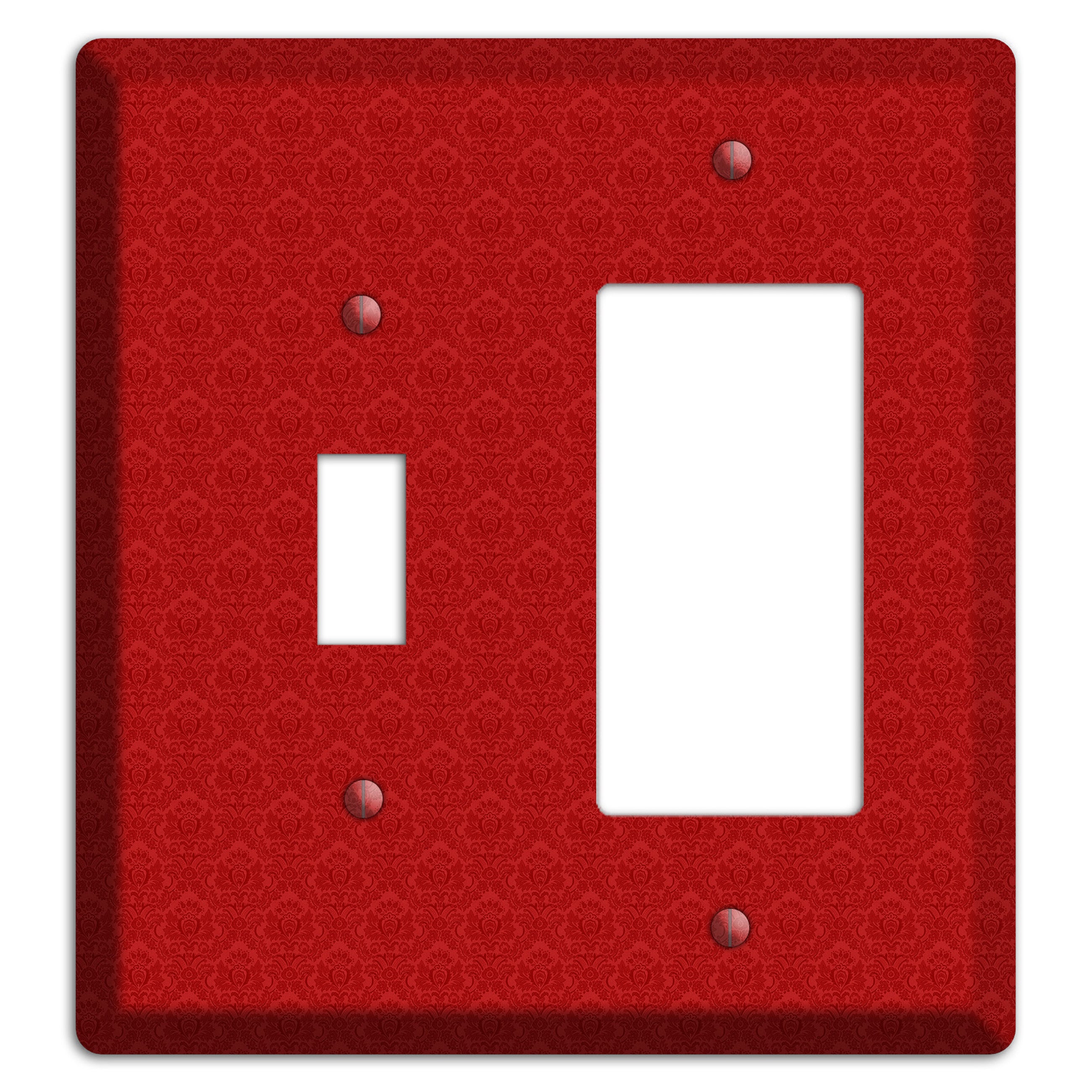 Red Cartouche Toggle / Rocker Wallplate