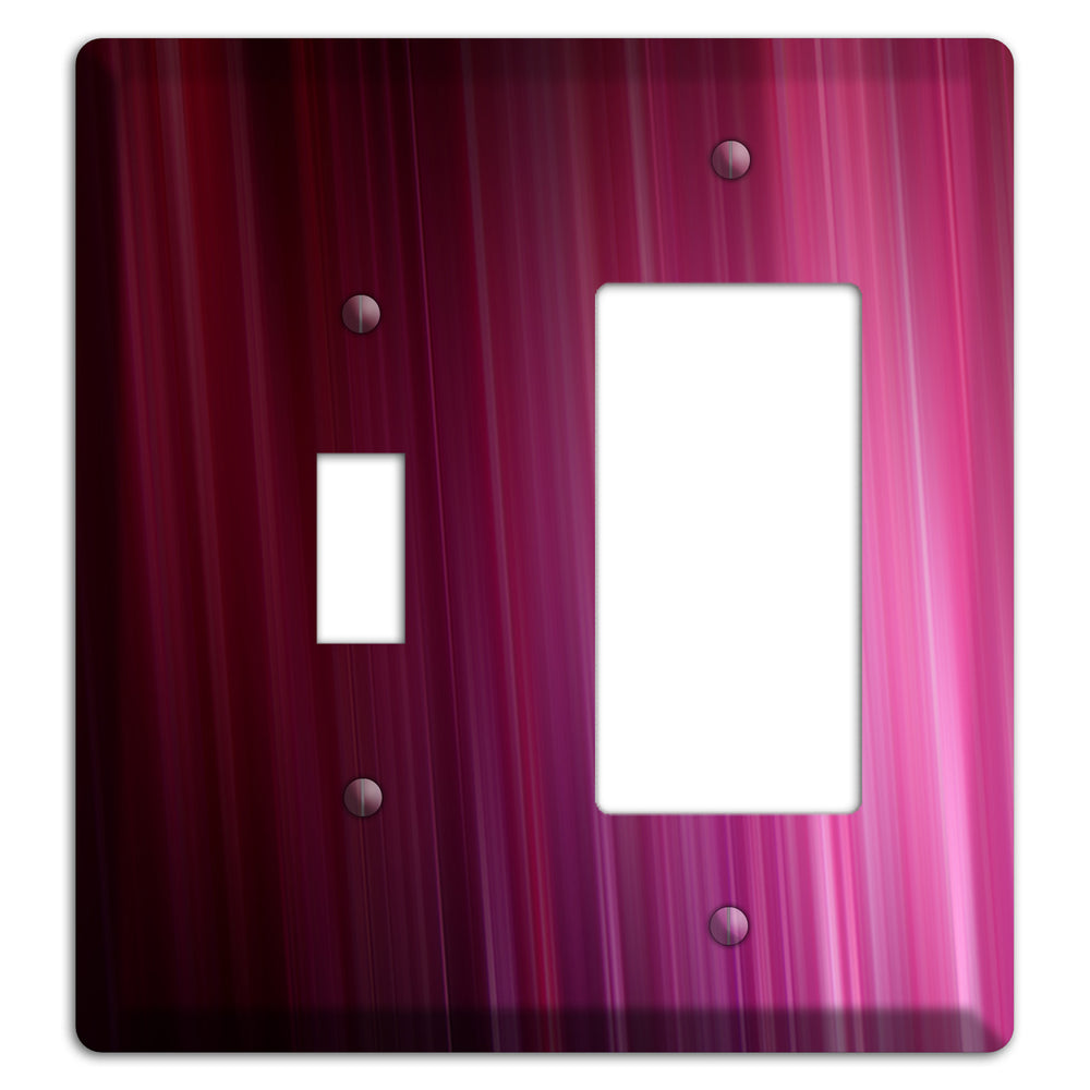 Fuschia Ray of Light Toggle / Rocker Wallplate