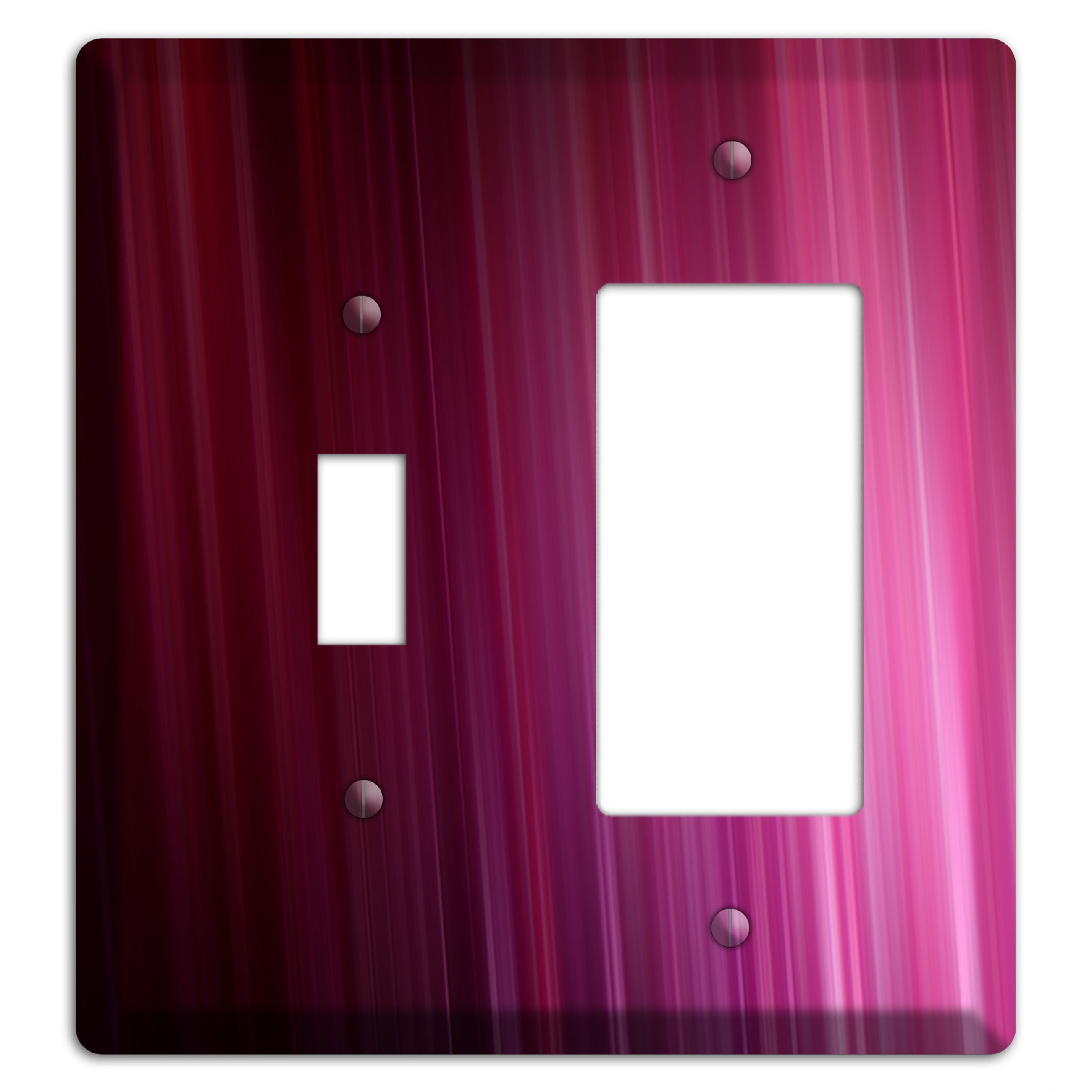 Fuschia Ray of Light Toggle / Rocker Wallplate
