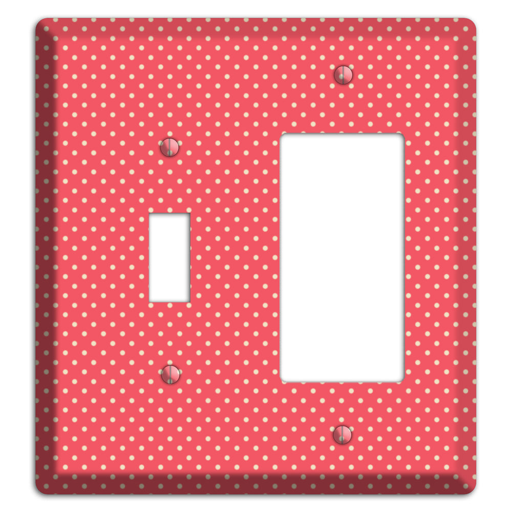 Multi Pink Tiny Polka Dots Toggle / Rocker Wallplate