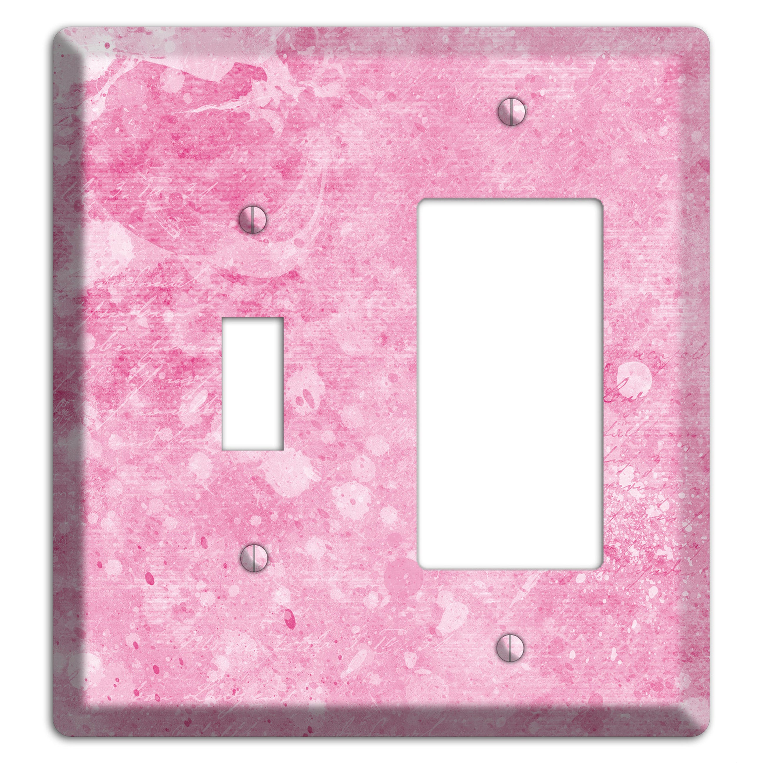 Wewak Pink Texture Toggle / Rocker Wallplate