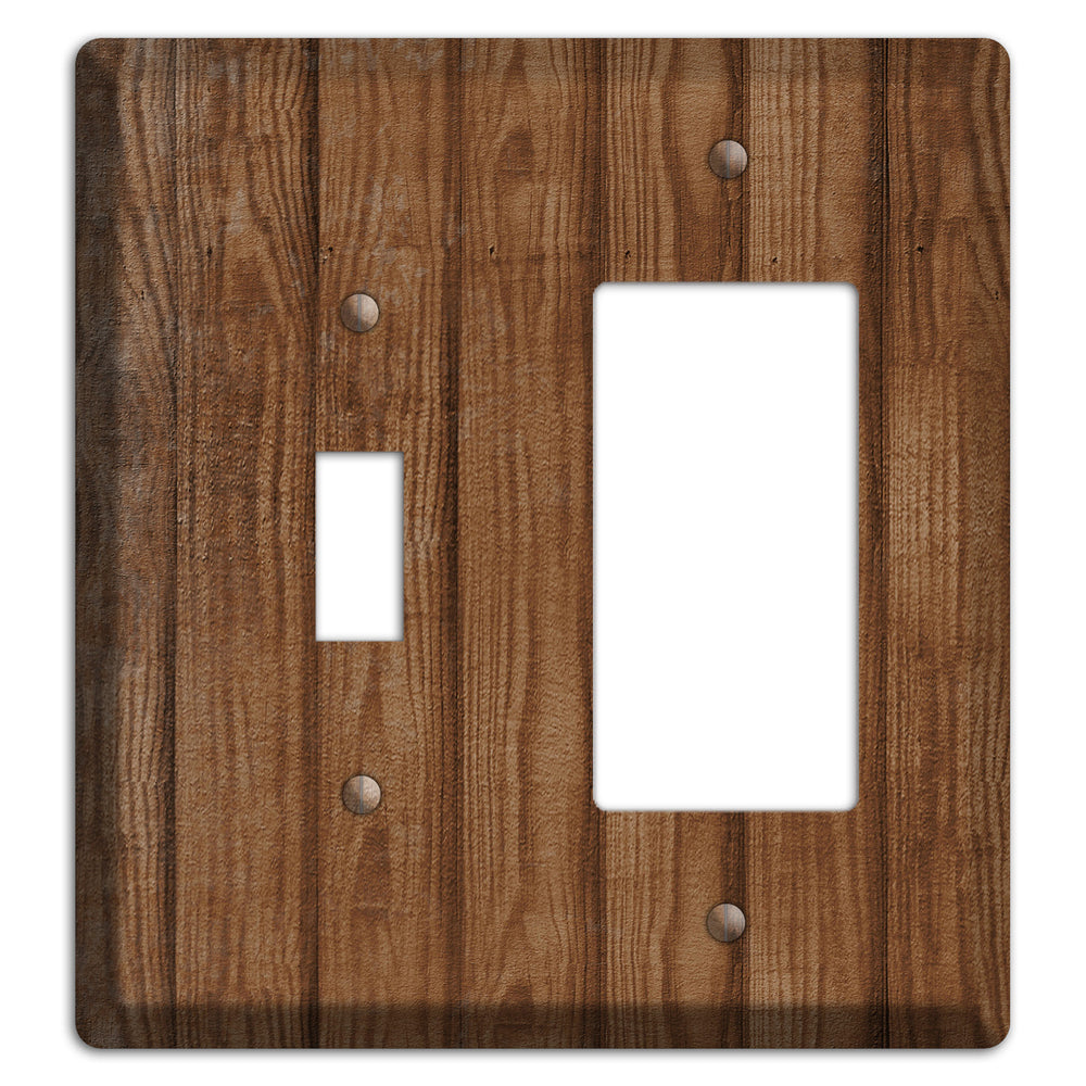 Old Copper Weathered Wood Toggle / Rocker Wallplate