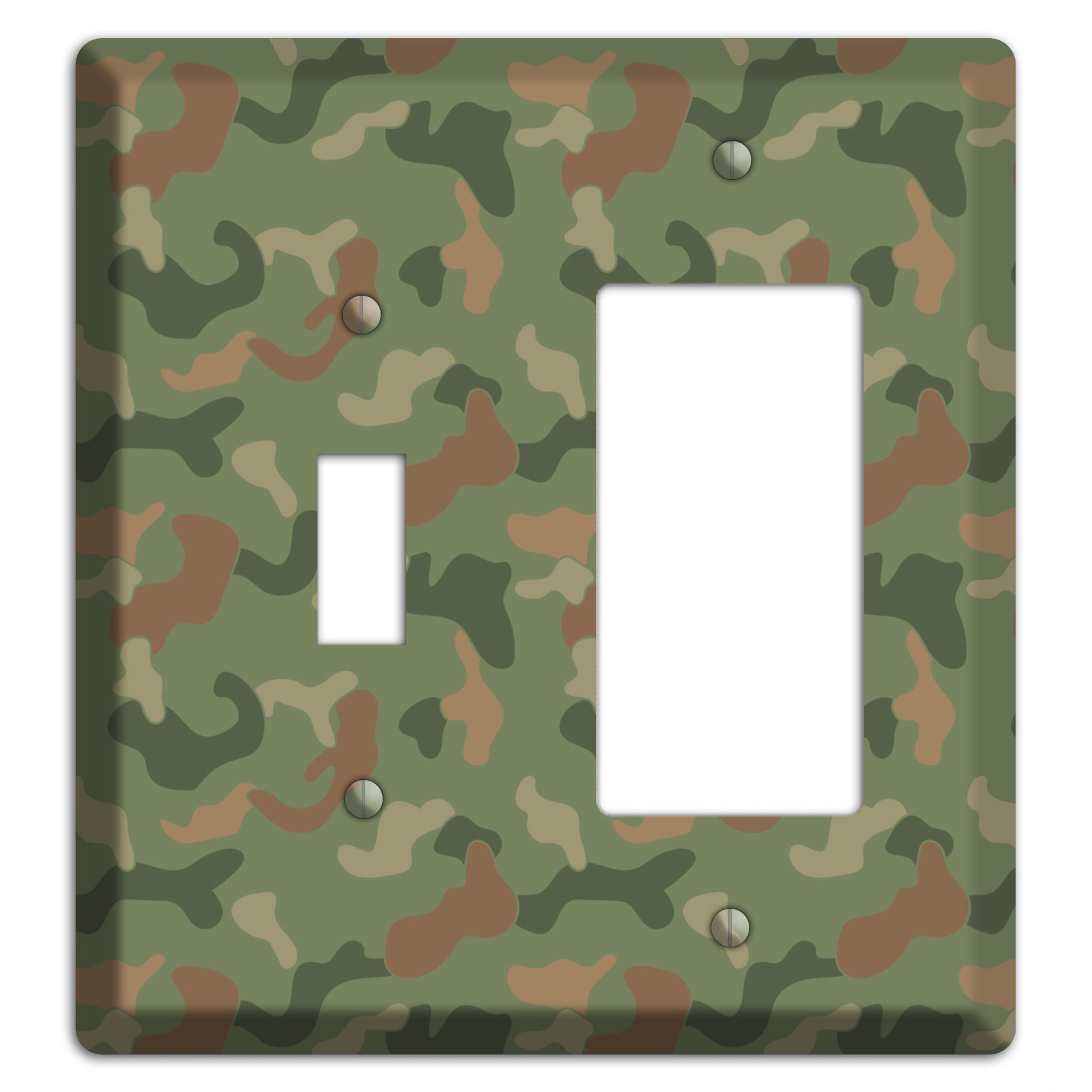 Jungle Green Camo Toggle / Rocker Wallplate
