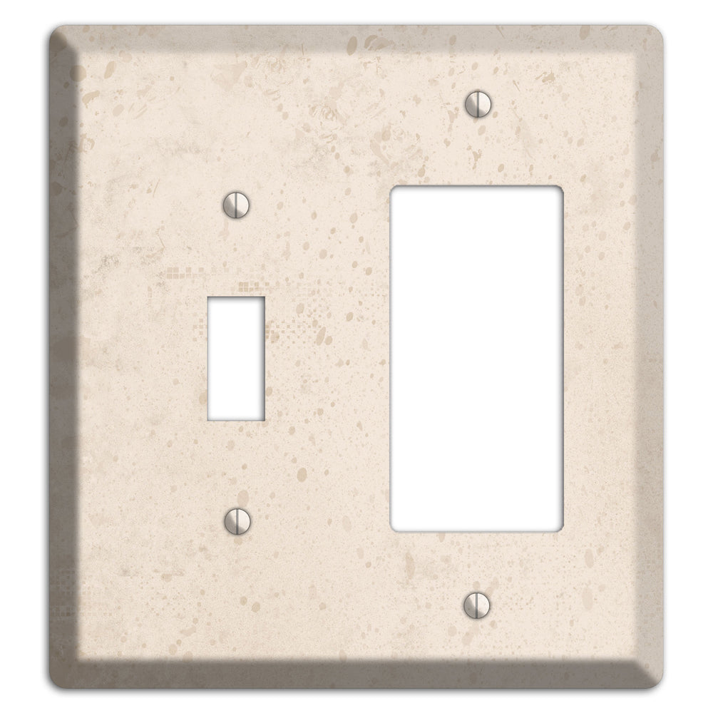 Bone Neutral Texture Toggle / Rocker Wallplate
