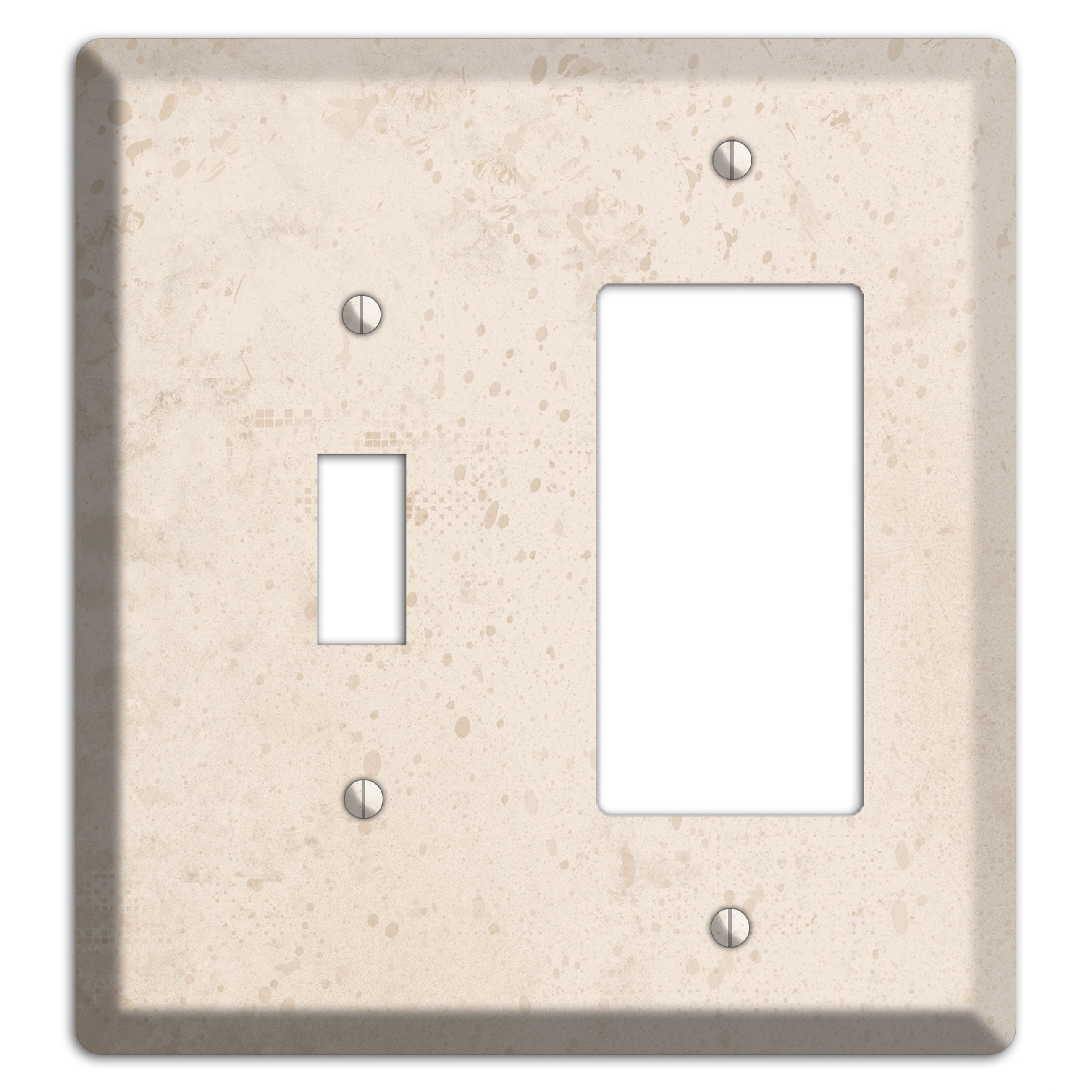 Bone Neutral Texture Toggle / Rocker Wallplate