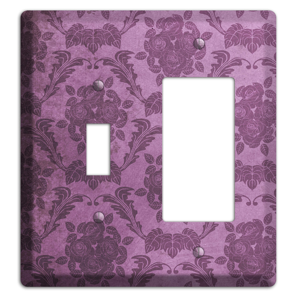 Bouquet Vintage Rose Damask Toggle / Rocker Wallplate