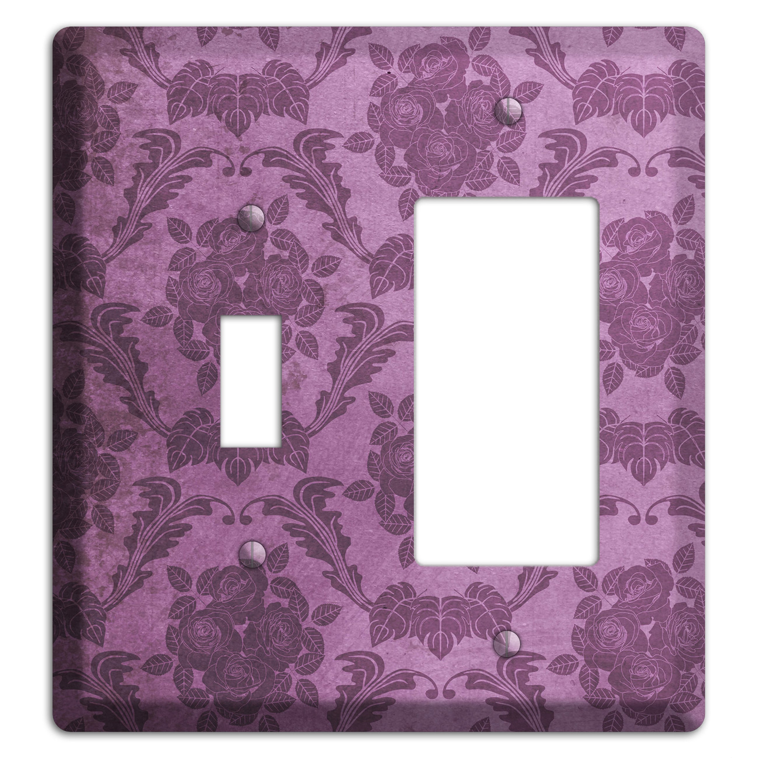 Bouquet Vintage Rose Damask Toggle / Rocker Wallplate