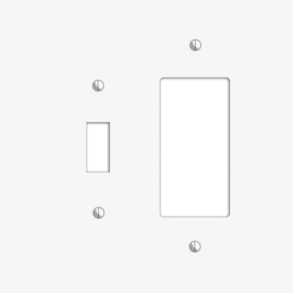 Oversized Discontinued White Metal Toggle / Rocker Wallplate