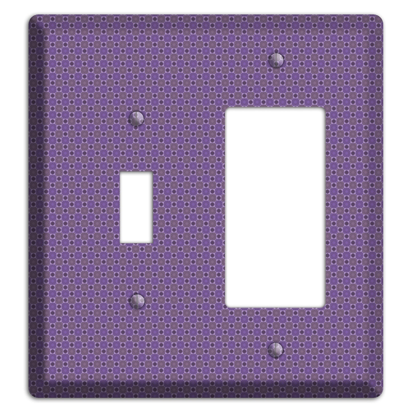 Multi Purple Tiled Toggle / Rocker Wallplate