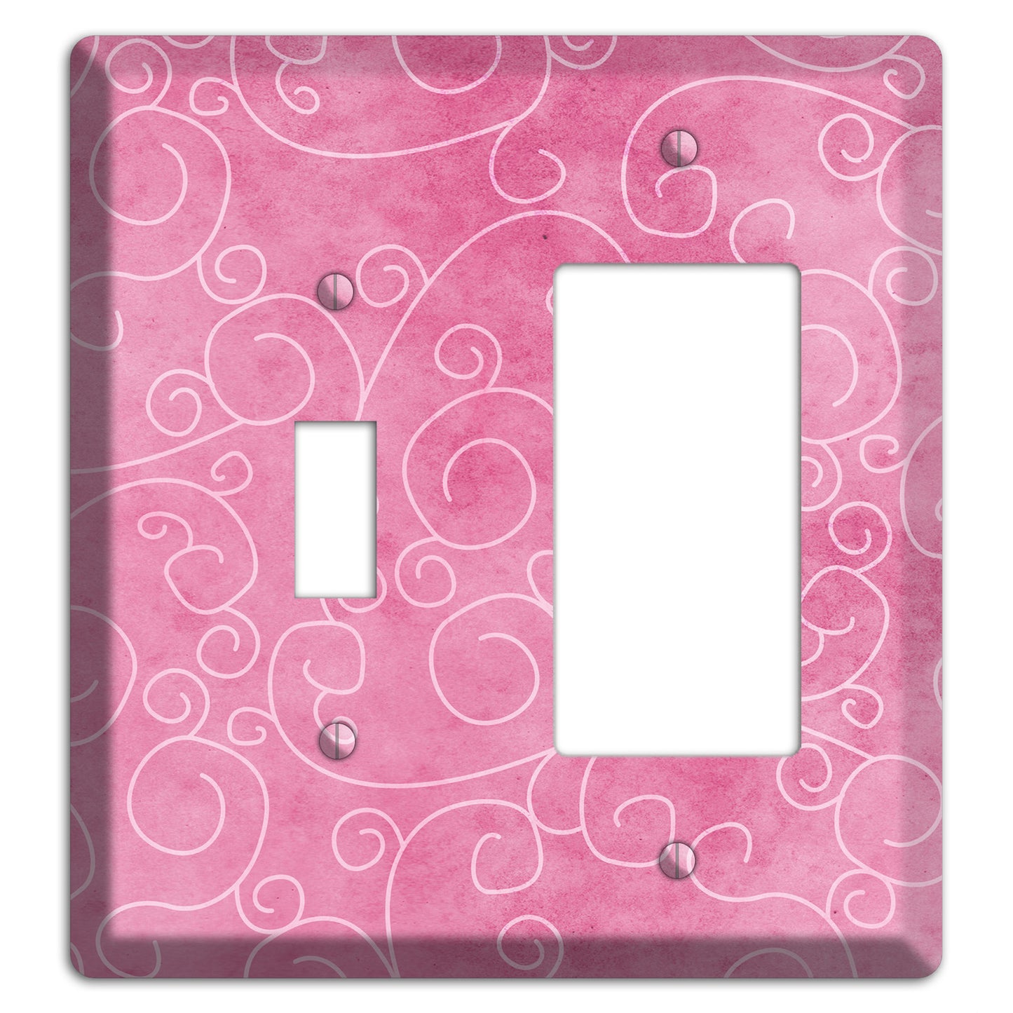 Kobi Pink Texture Toggle / Rocker Wallplate