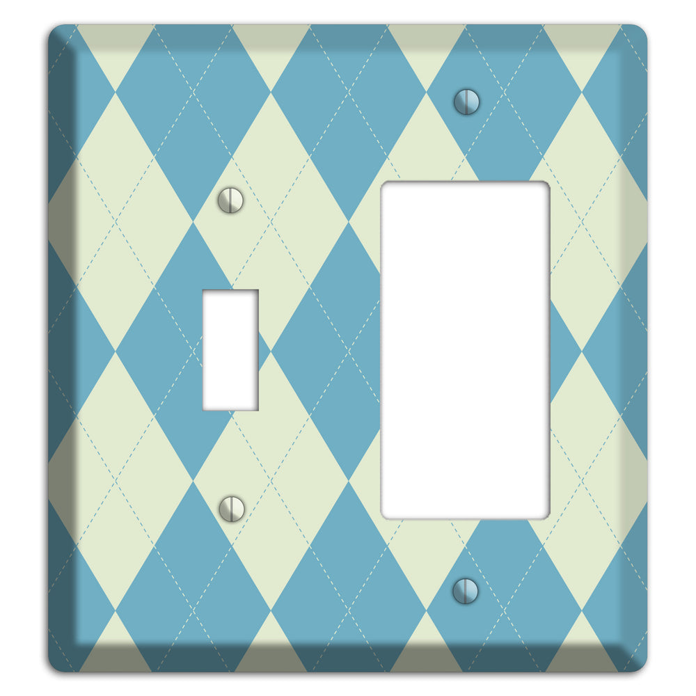Mustard and Black Plaid Toggle / Rocker Wallplate