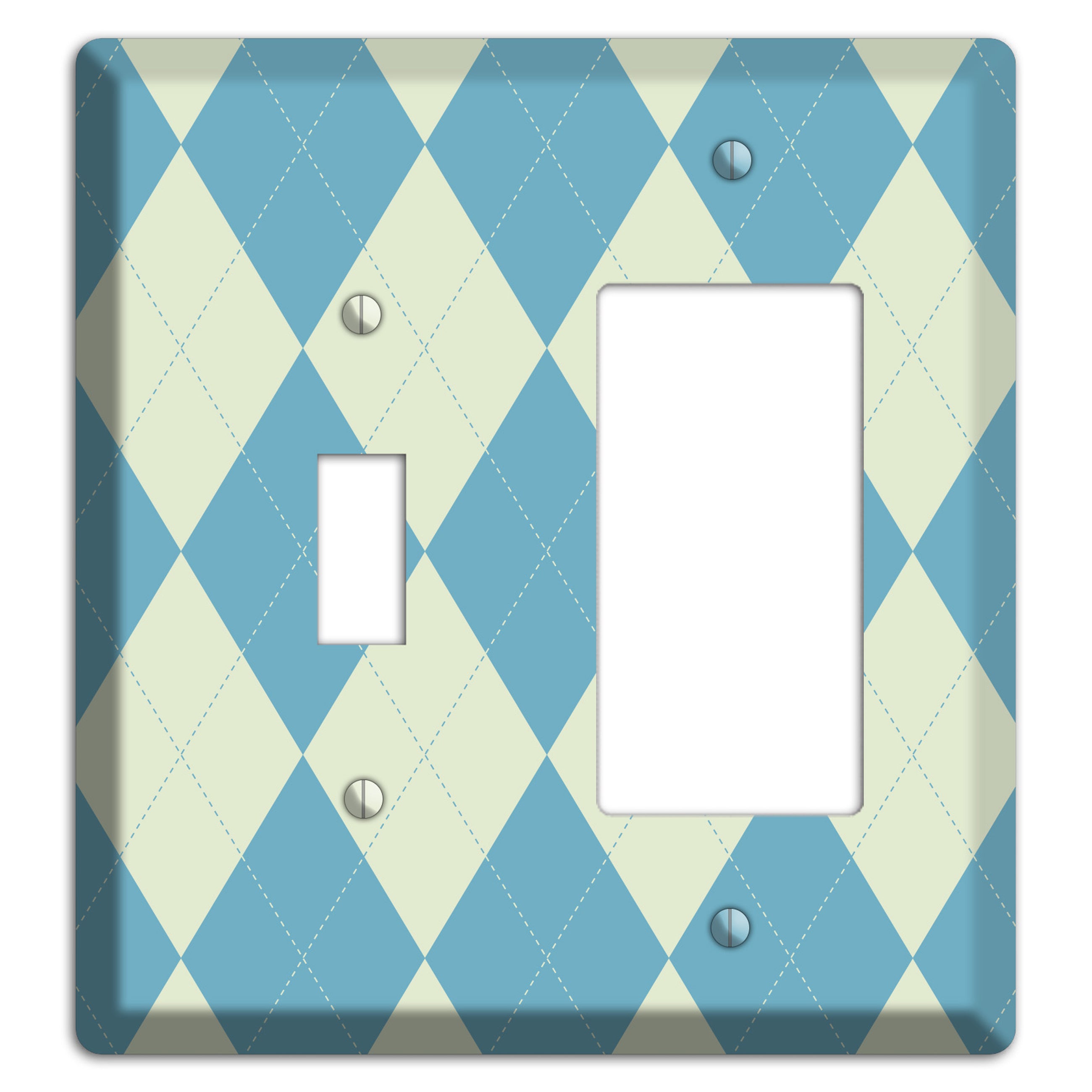Mustard and Black Plaid Toggle / Rocker Wallplate
