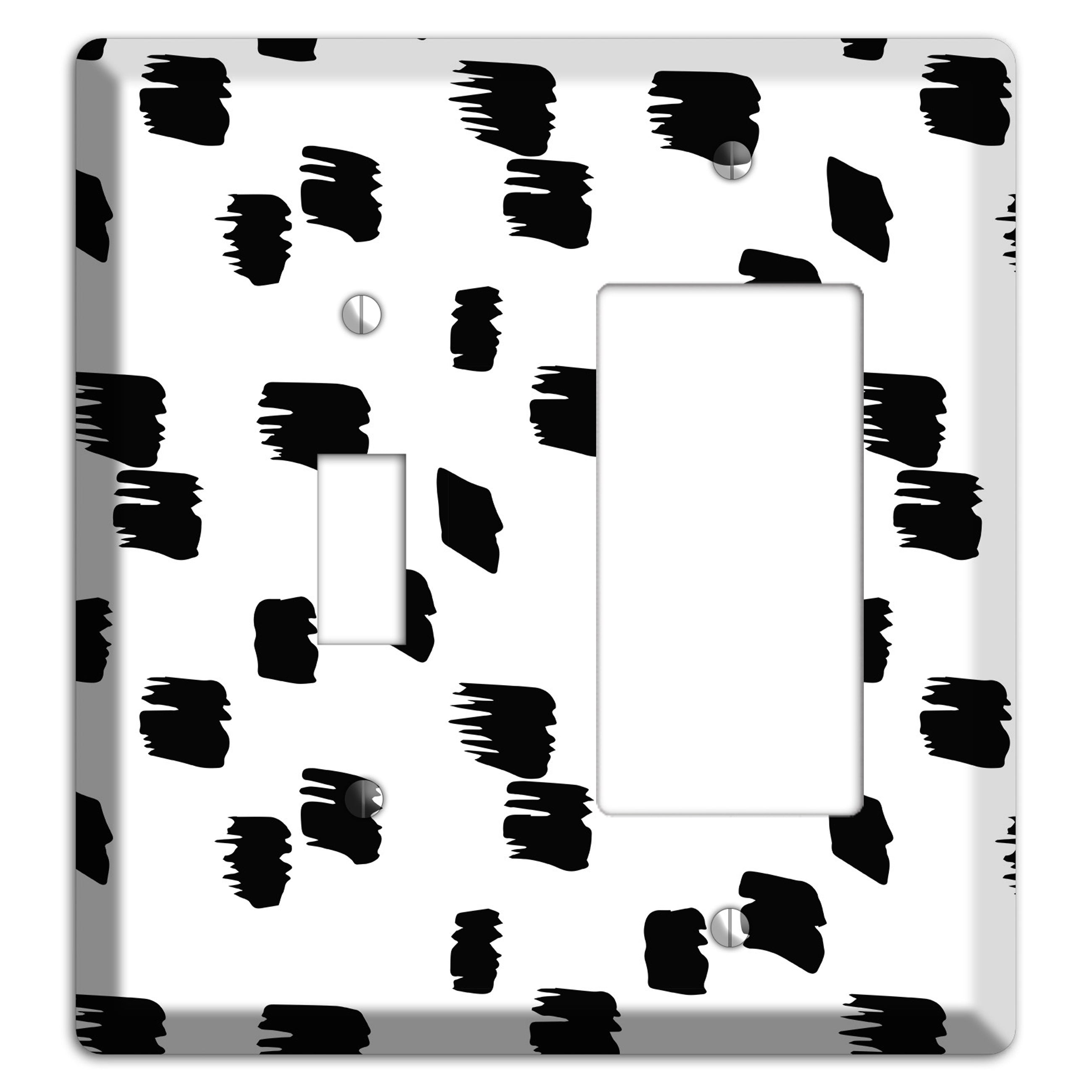 Ink Brushstrokes 6 Toggle / Rocker Wallplate
