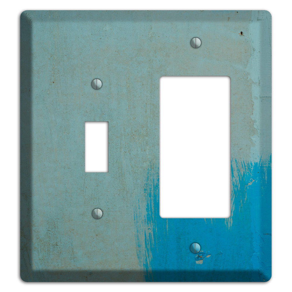 Blue Concrete Toggle / Rocker Wallplate