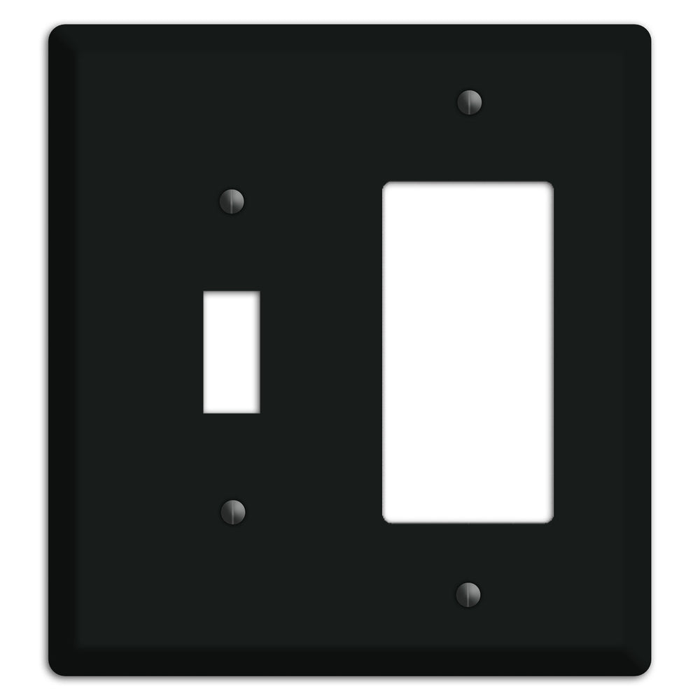 Baxter Matte Black Metal Toggle / Rocker Wallplate