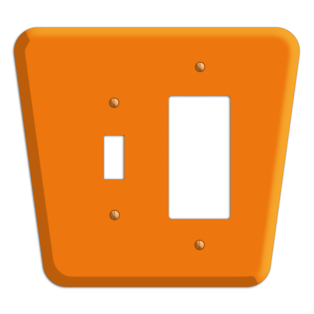 Pumpkin Mid-Century Toggle / Rocker Wallplate