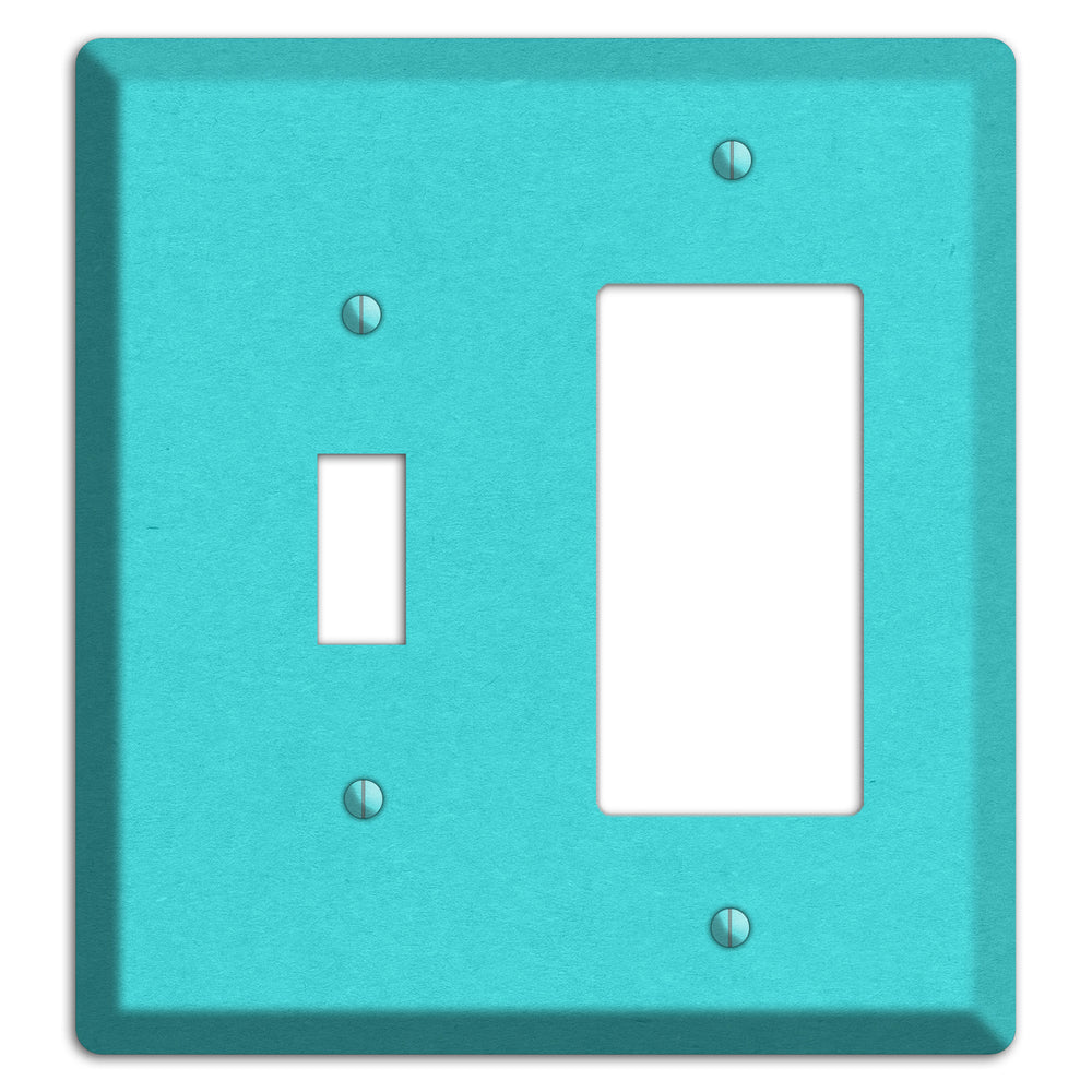 Turquoise Kraft Toggle / Rocker Wallplate