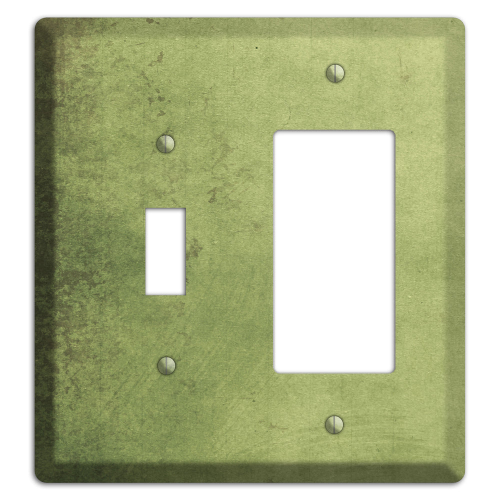 Green Smoke Vintage Grunge Toggle / Rocker Wallplate