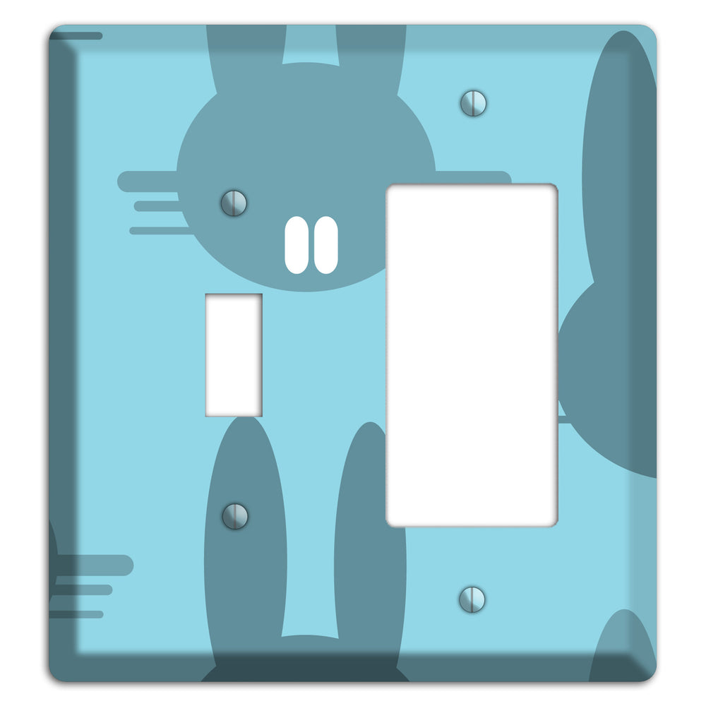 Blue Bunny Toggle / Rocker Wallplate