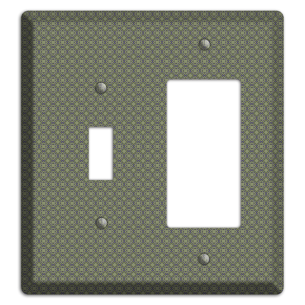 Multi Olive Foulard Toggle / Rocker Wallplate