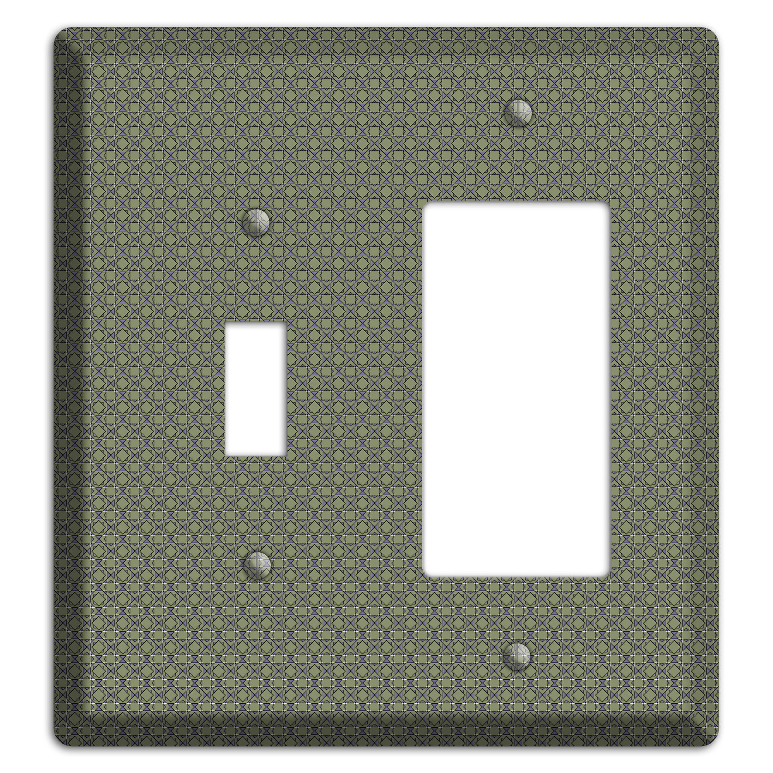 Multi Olive Foulard Toggle / Rocker Wallplate