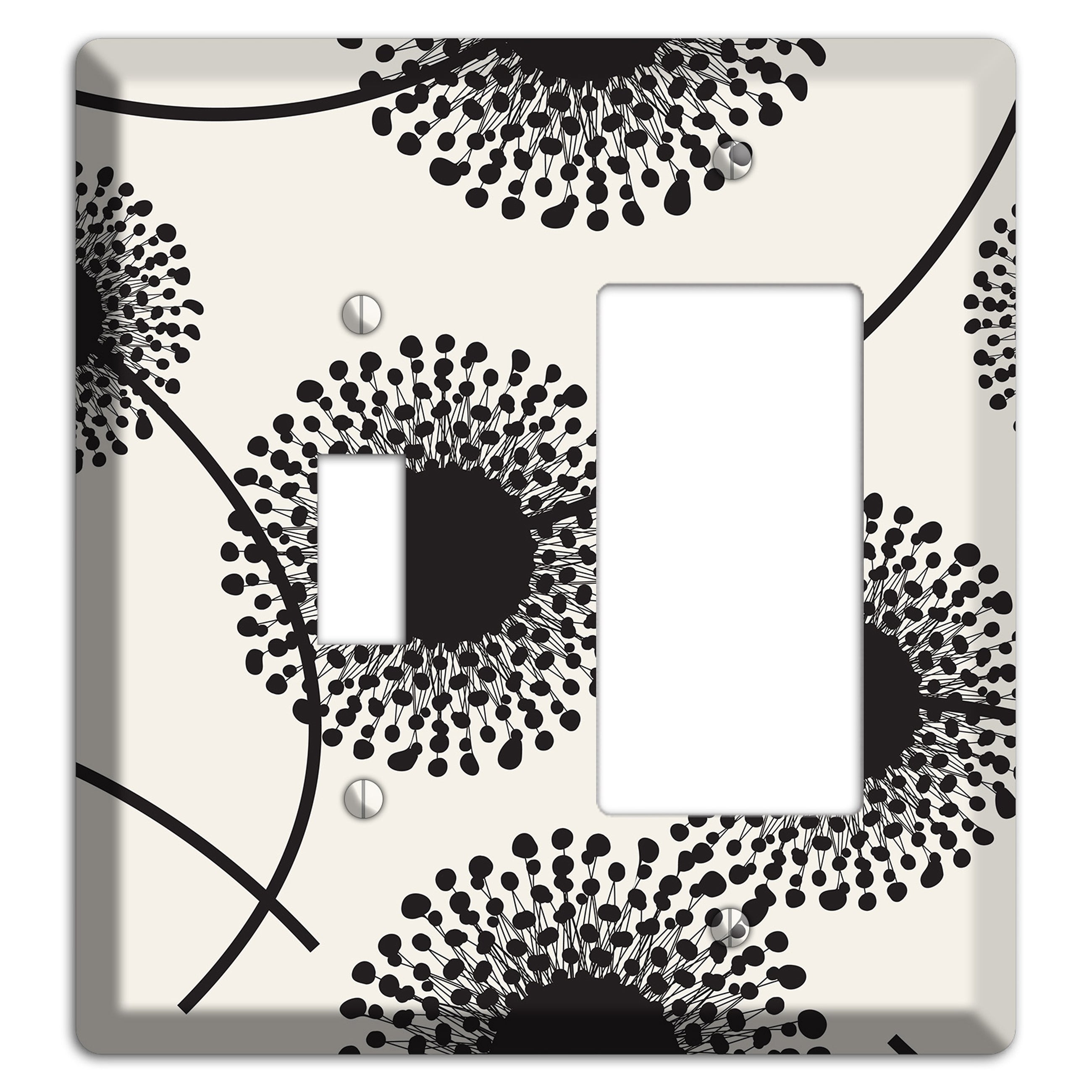 Simple Dandelion Toggle / Rocker Wallplate