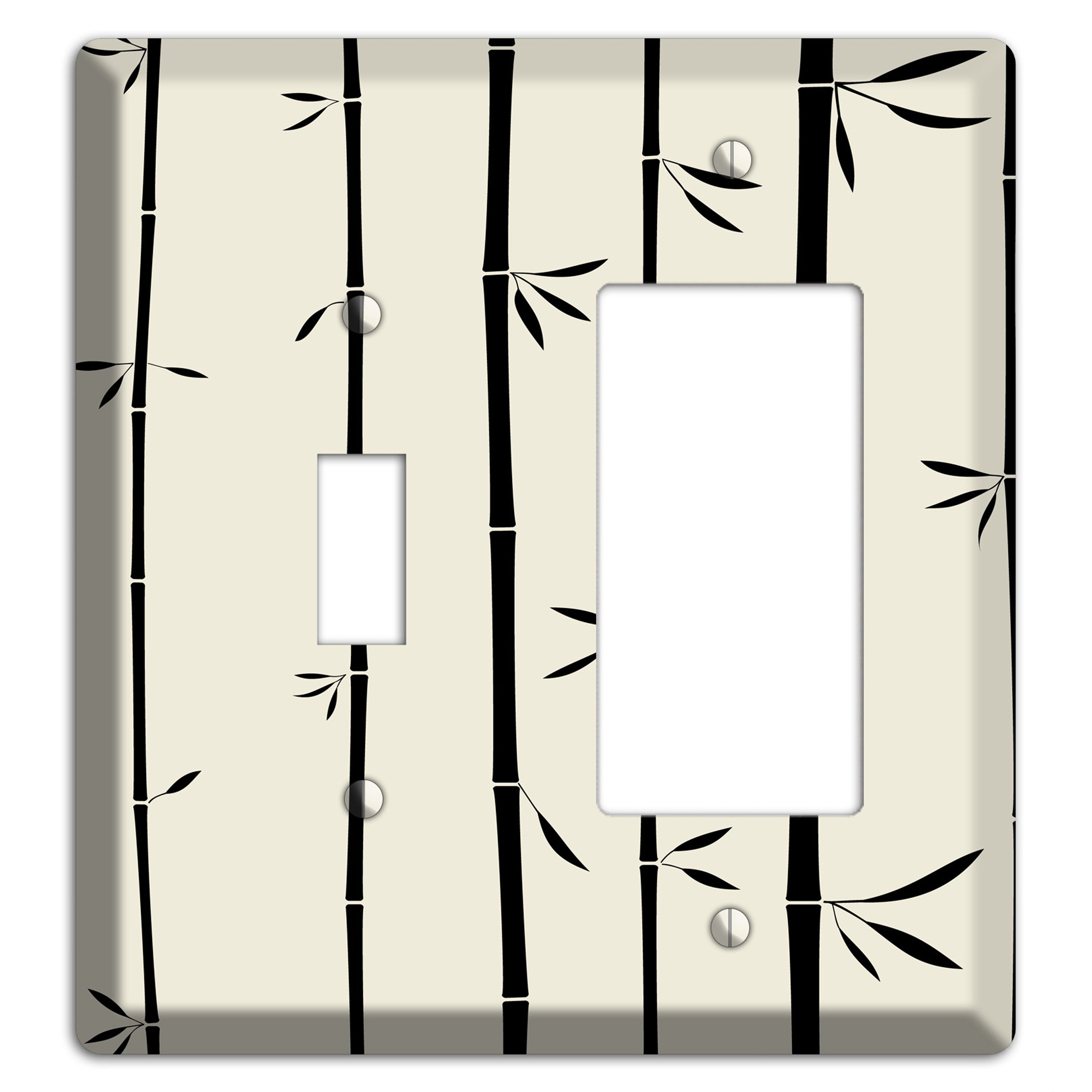 Beige Bamboo Toggle / Rocker Wallplate