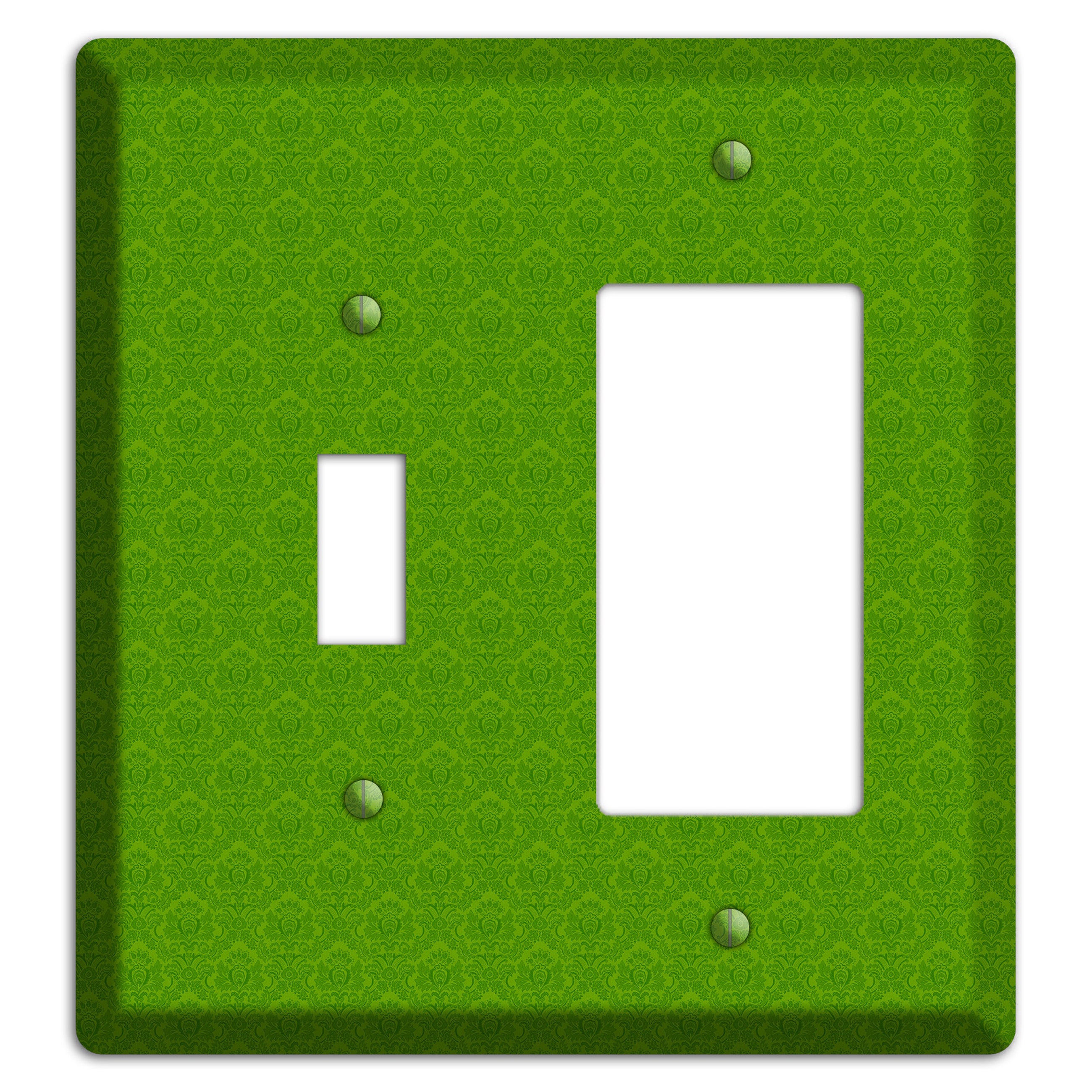 Green Cartouche Toggle / Rocker Wallplate