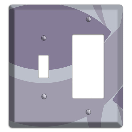 Grey and Lavender Abstract Toggle / Rocker Wallplate