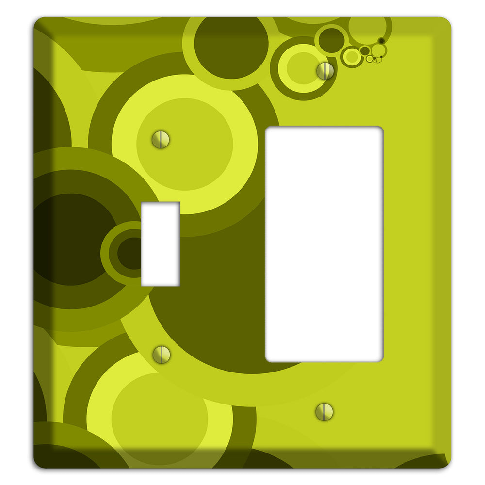 Green Circles Toggle / Rocker Wallplate