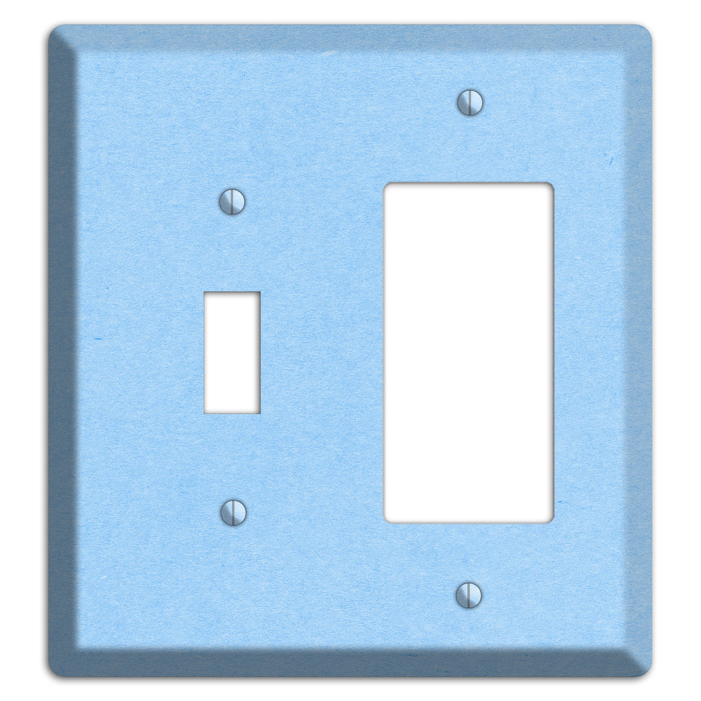 Light Sky Blue Kraft Toggle / Rocker Wallplate