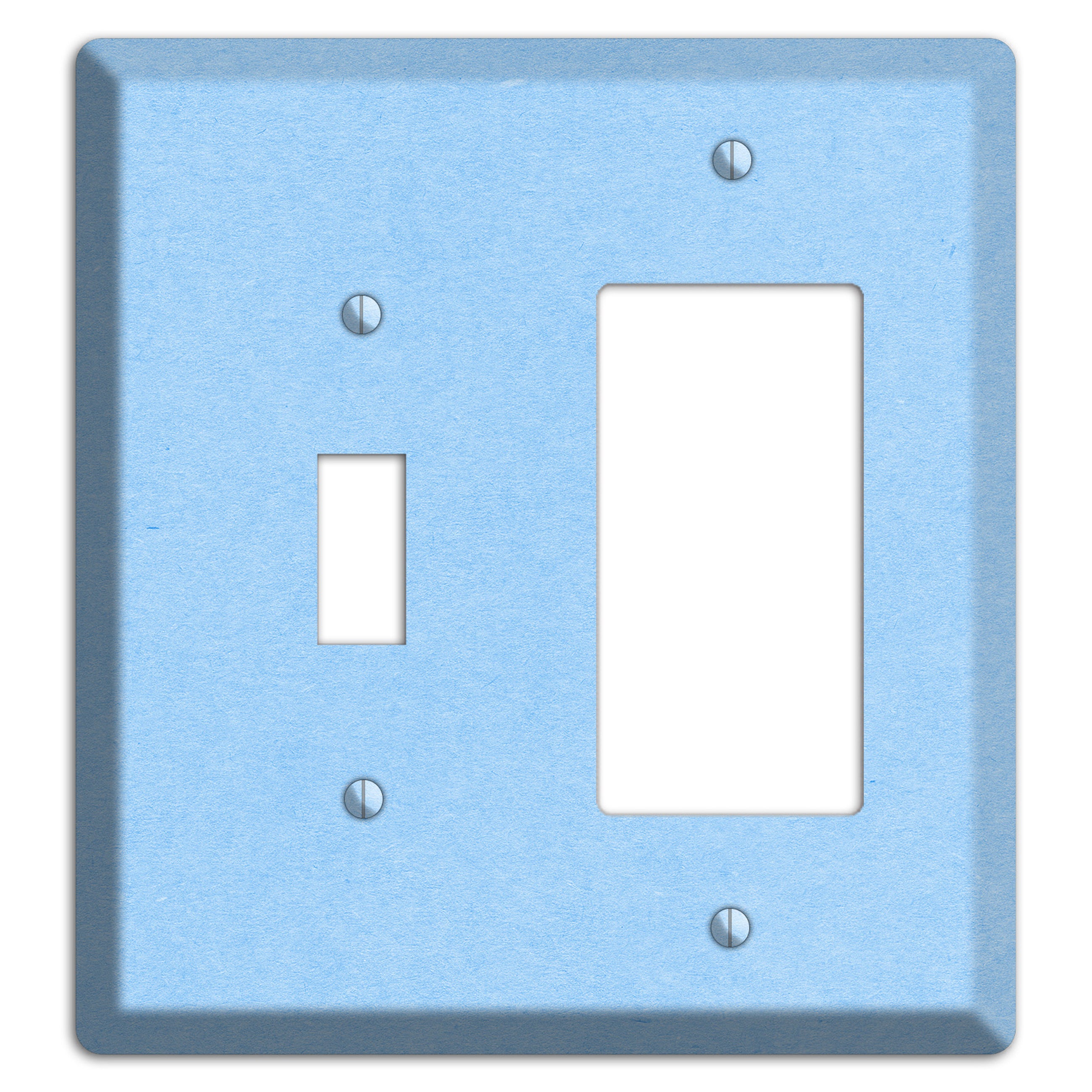 Light Sky Blue Kraft Toggle / Rocker Wallplate