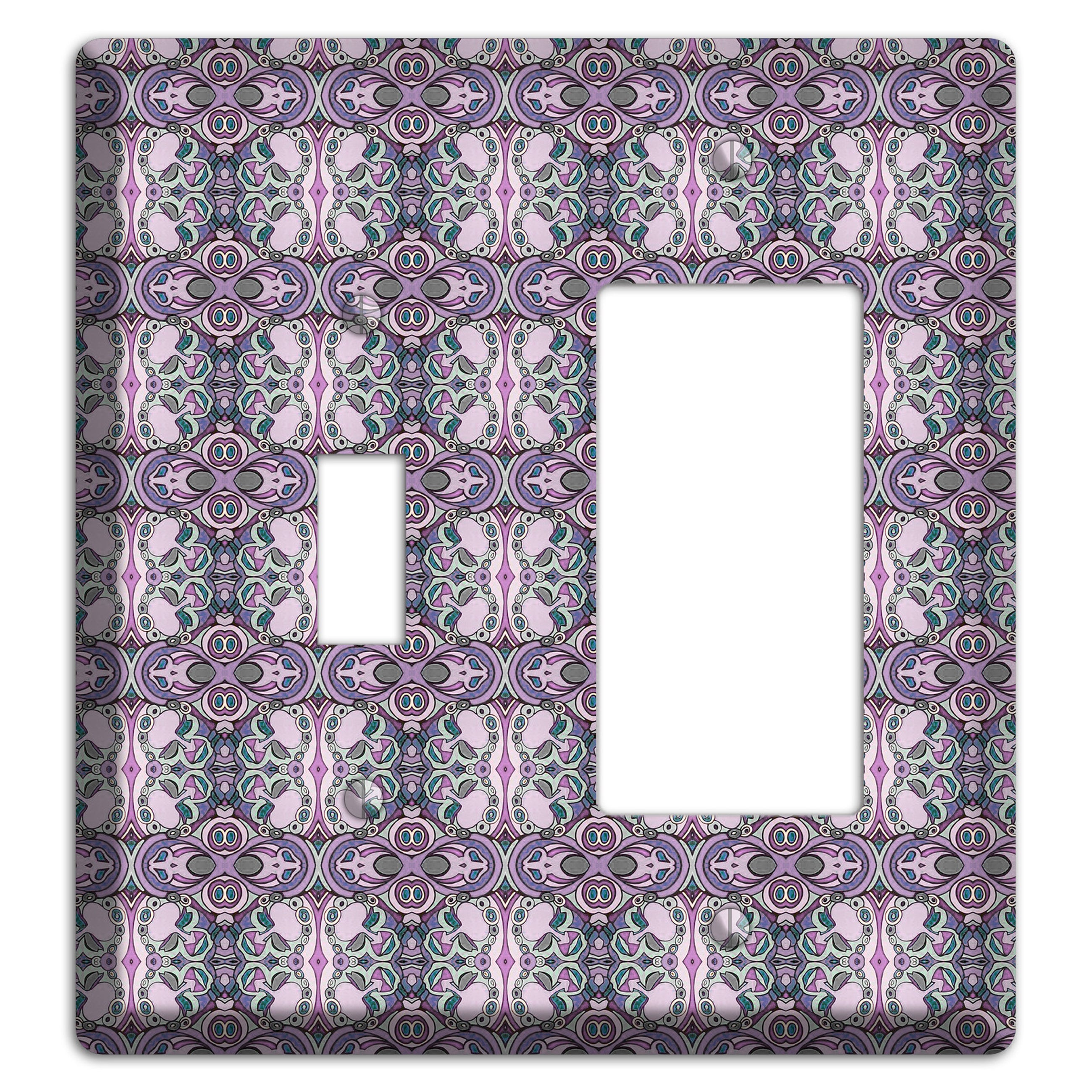 Pink Purple Sage Tapestry 2 Toggle / Rocker Wallplate