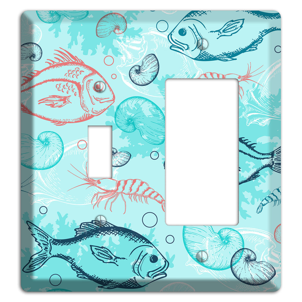 Mixed Sea Life Style 24 Toggle / Rocker Wallplate